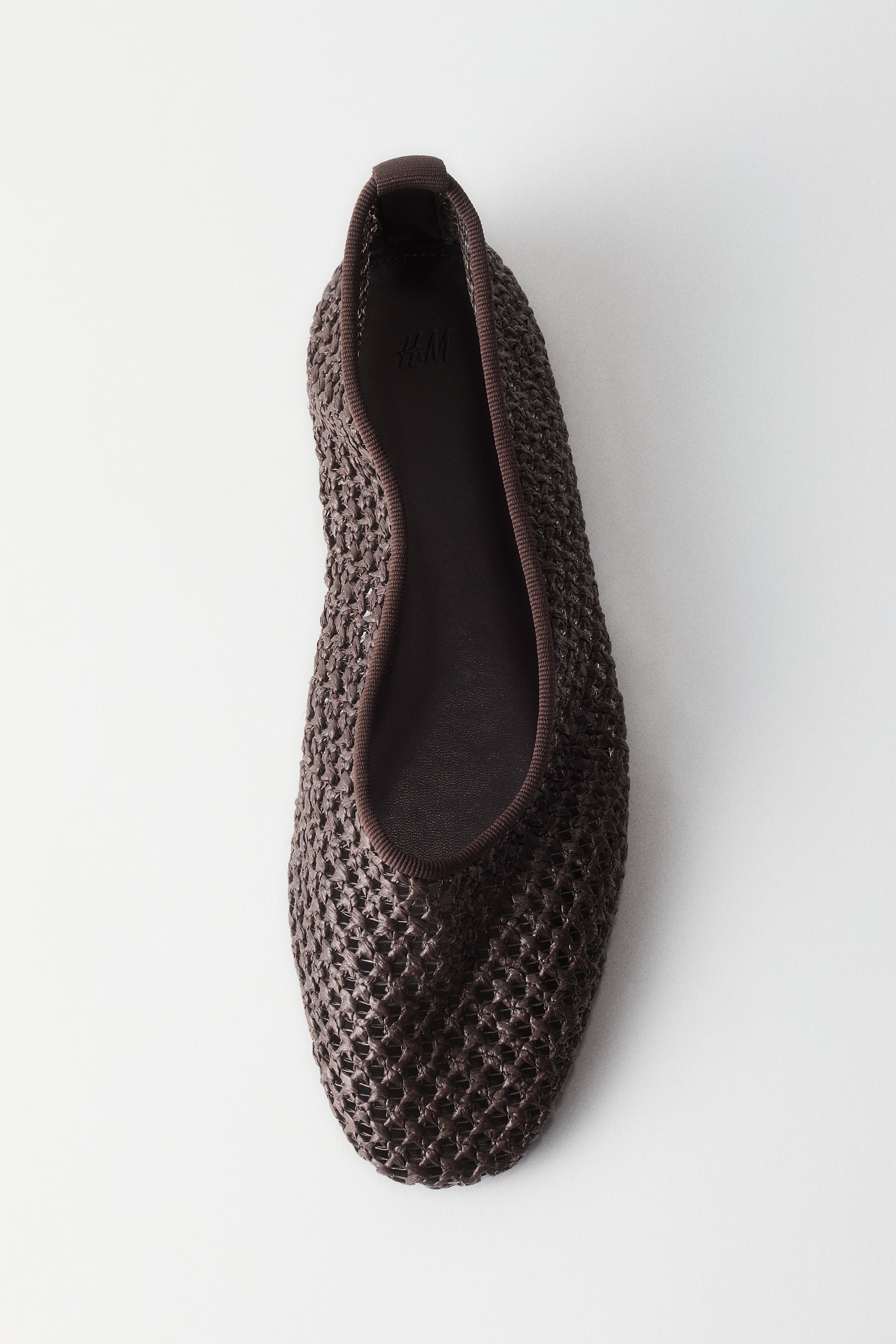 Braided ballet flats - Dark brown/Black