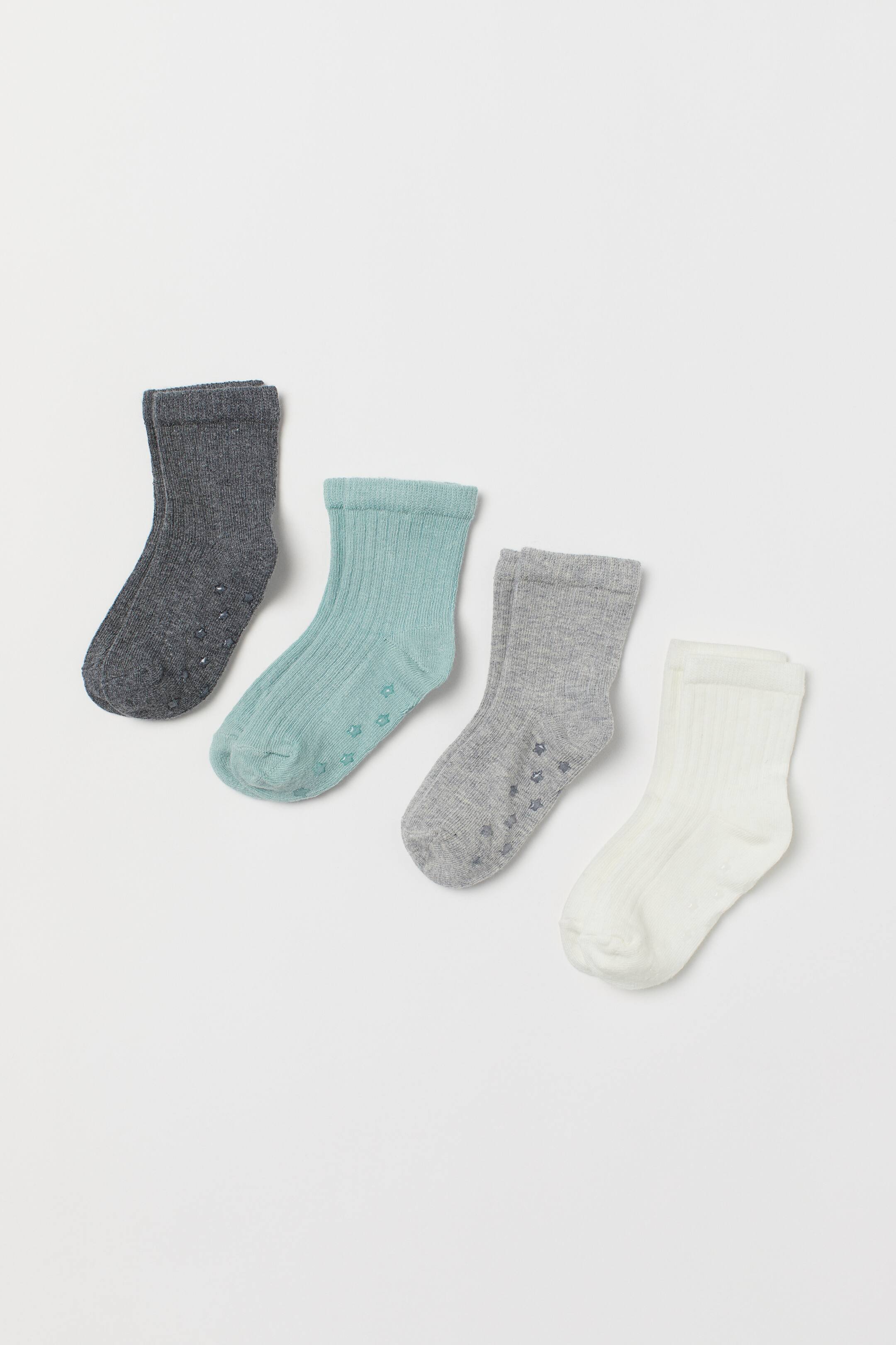 View larger image: 4-pack socks - Turquosie/Grey - Kids | H&M IE 1