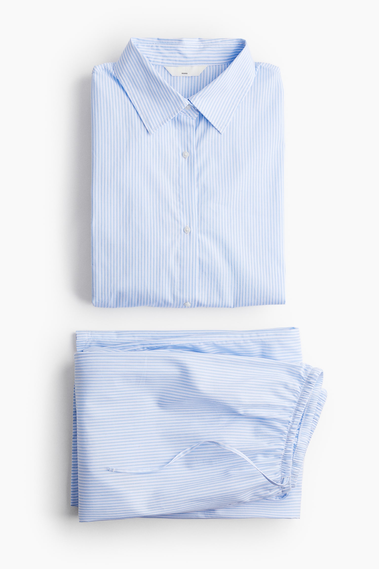 MAMA Before & After Poplin pyjamas - Light blue/Striped - 7