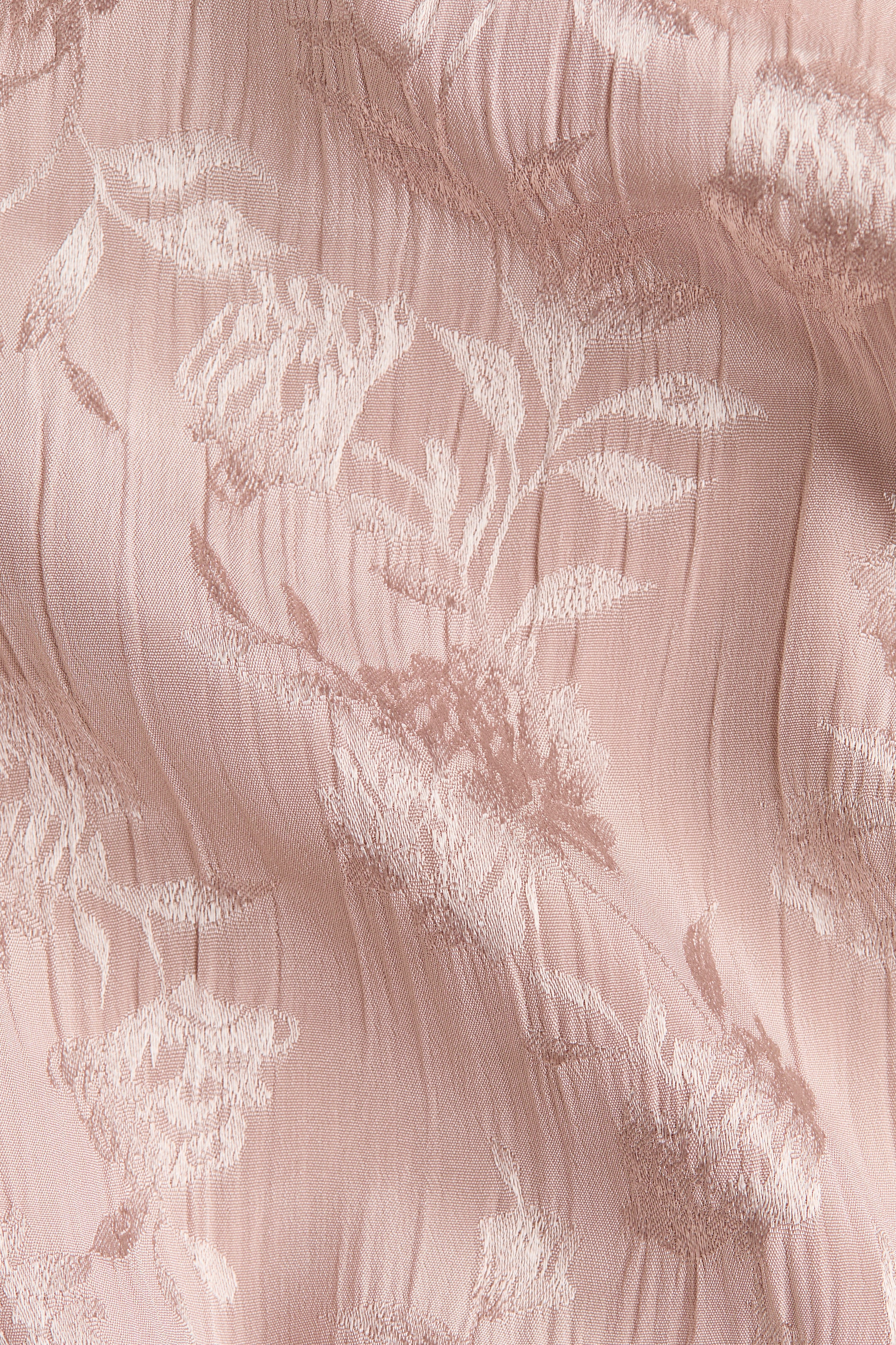 Lace-Trimmed Brocade Dress