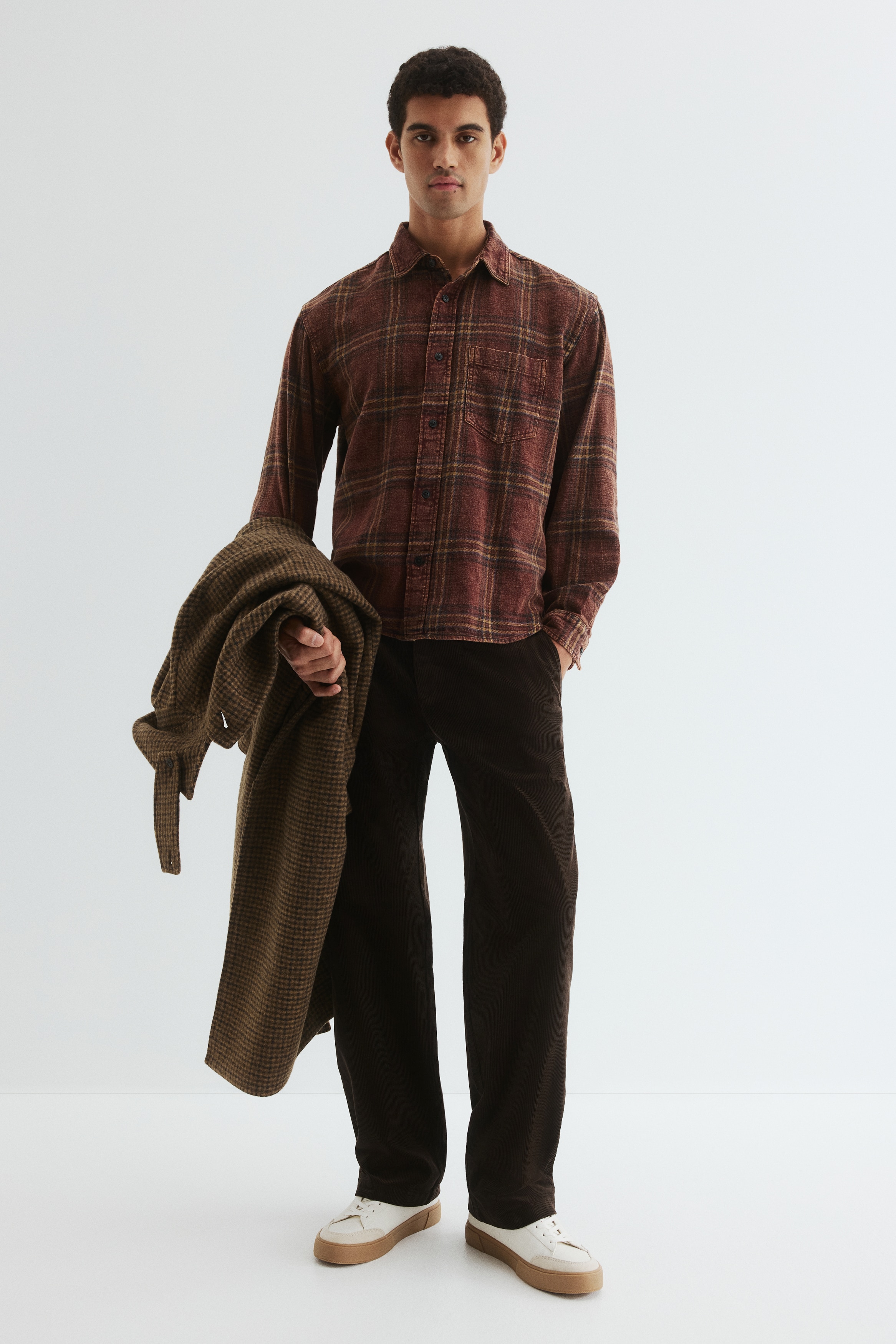 H & M - リラックスフィットシャツ - レッド