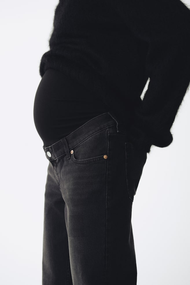MAMA Slim Straight High Jeans-Mørk denimgrå - 5