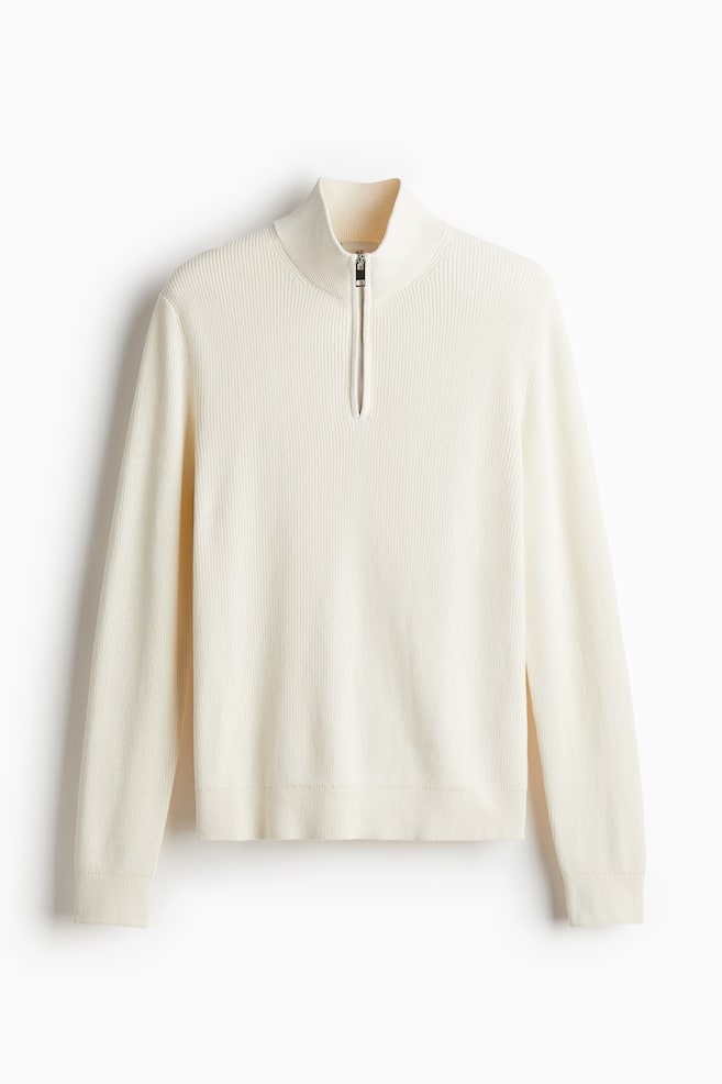Slim Fit Sweater - Cream - 1