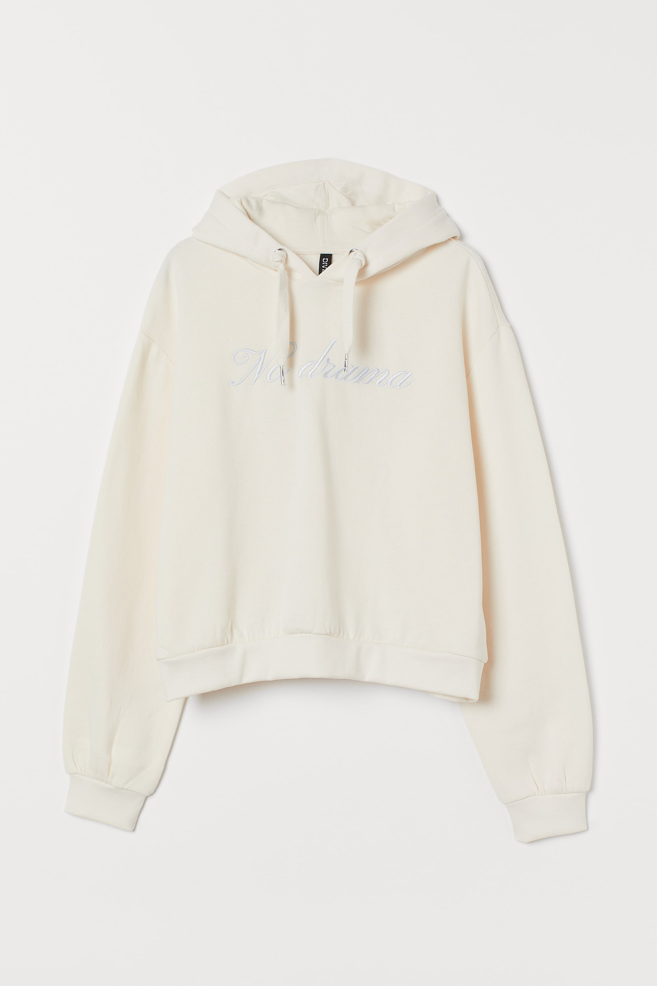 Größeres Bild ansehen: Kurzer Hoodie - Cremefarben/No Drama - Ladies | H&M DE 1