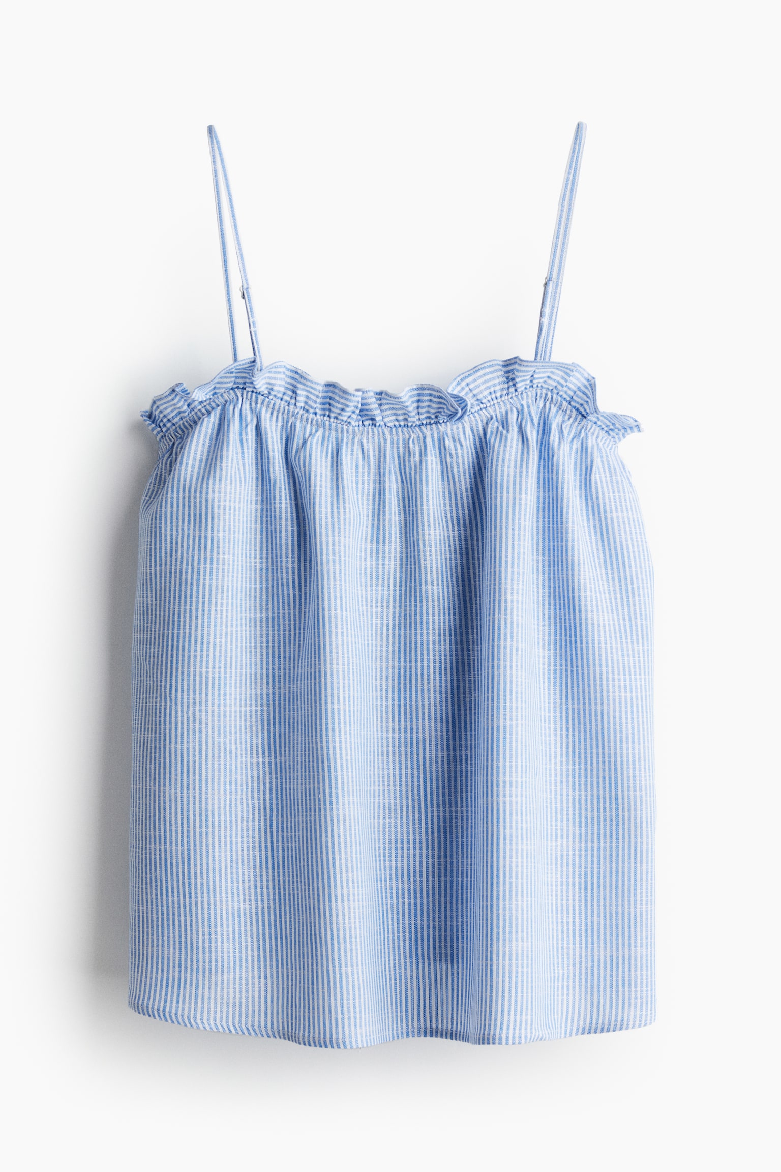 Frill Trim Cami - Blue/Stripe/White/Black/Khaki green - 2