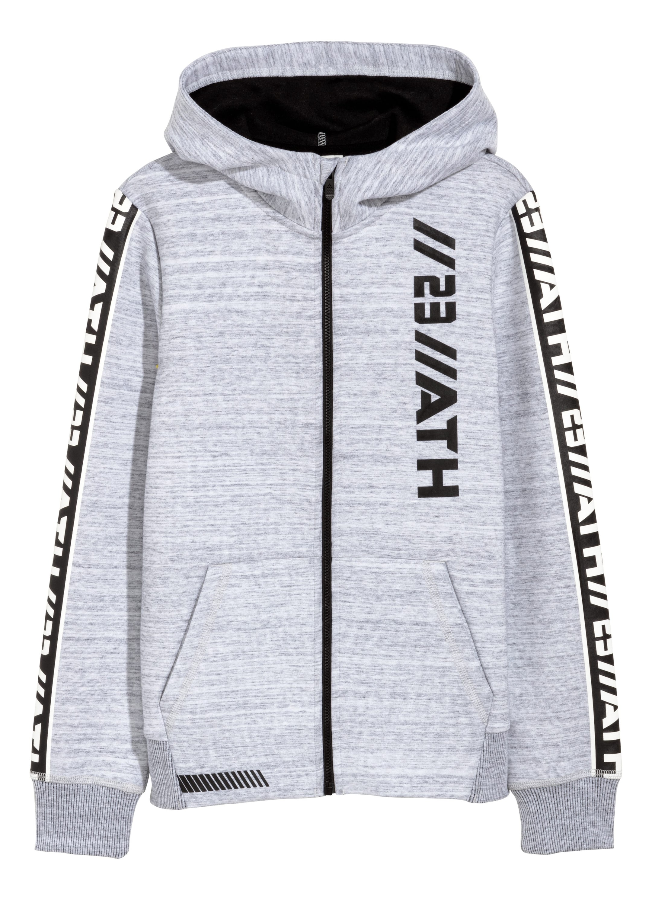 Ver imagem maior: Casaco de desporto estampado - Cinzento claro mesclado - CRIANÇA | H&M PT 1