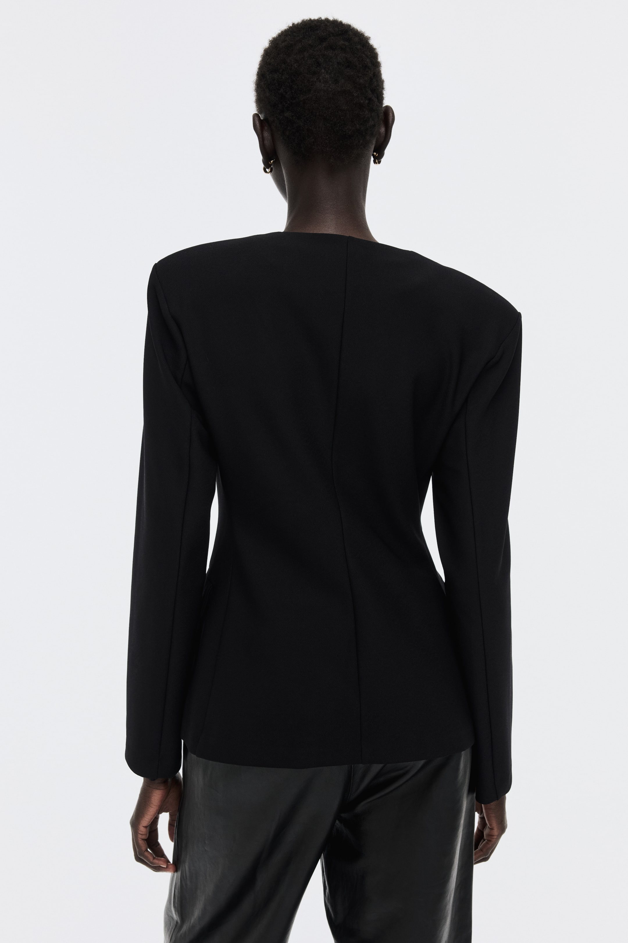 拡大画像を表示: ノーカラーブレザー - ブラック - レディース | H&M JP 4