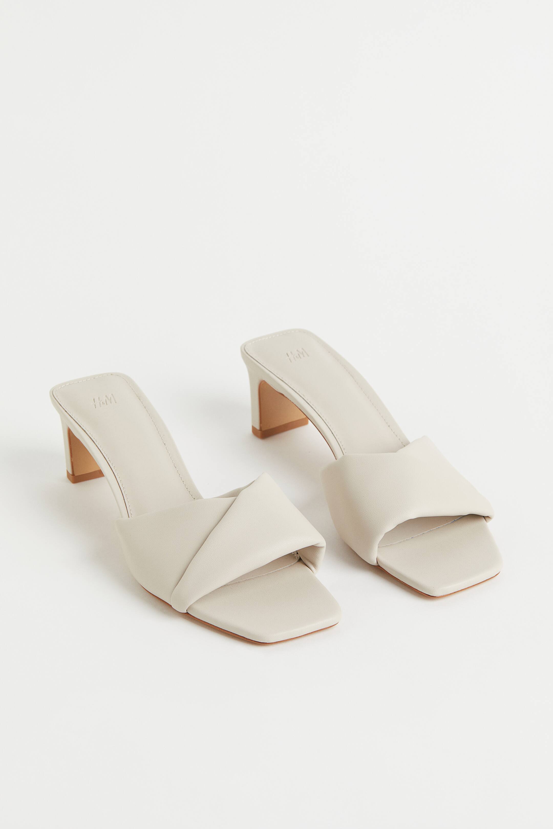 Block-heeled Sandals - Light taupe - Ladies | H&M US