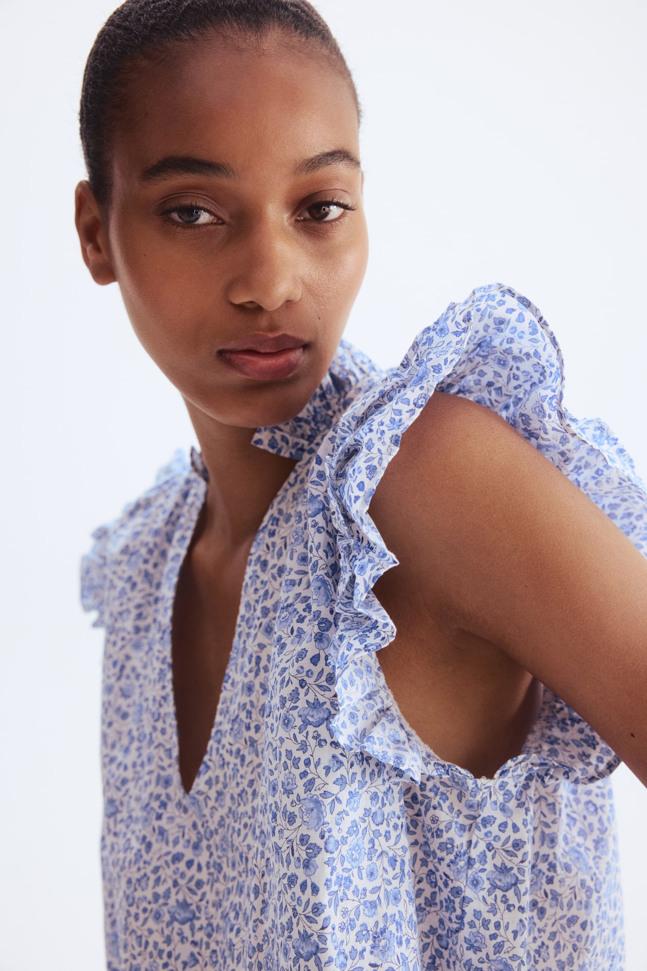 Ruffle-Trimmed Blouse