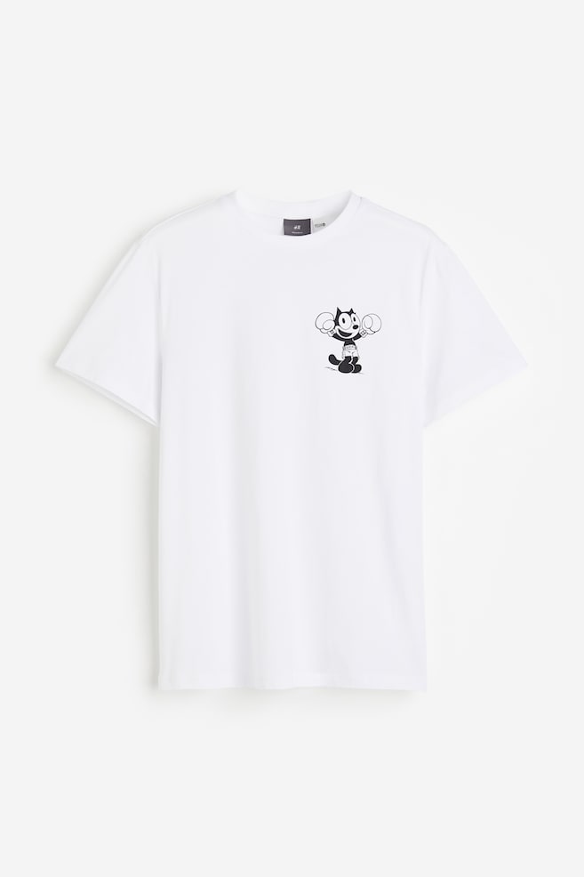 T-shirt Regular Fit - Blanc/Félix le Chat/Bleu foncé/Snoopy - 1