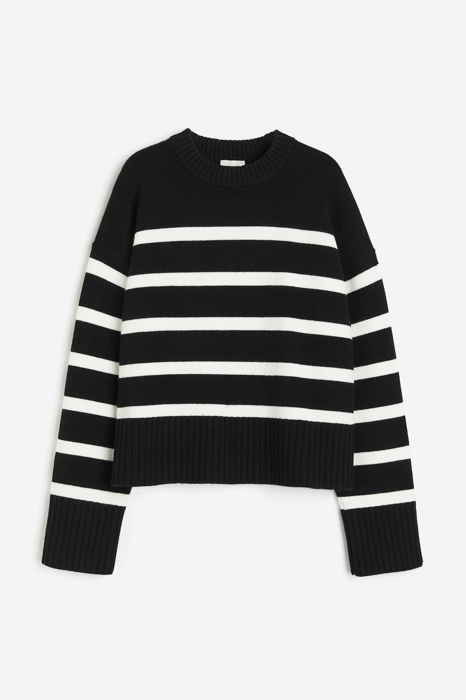 Loose Fit Sweater - Black/Stripe/Dark grey/Stripe - 1