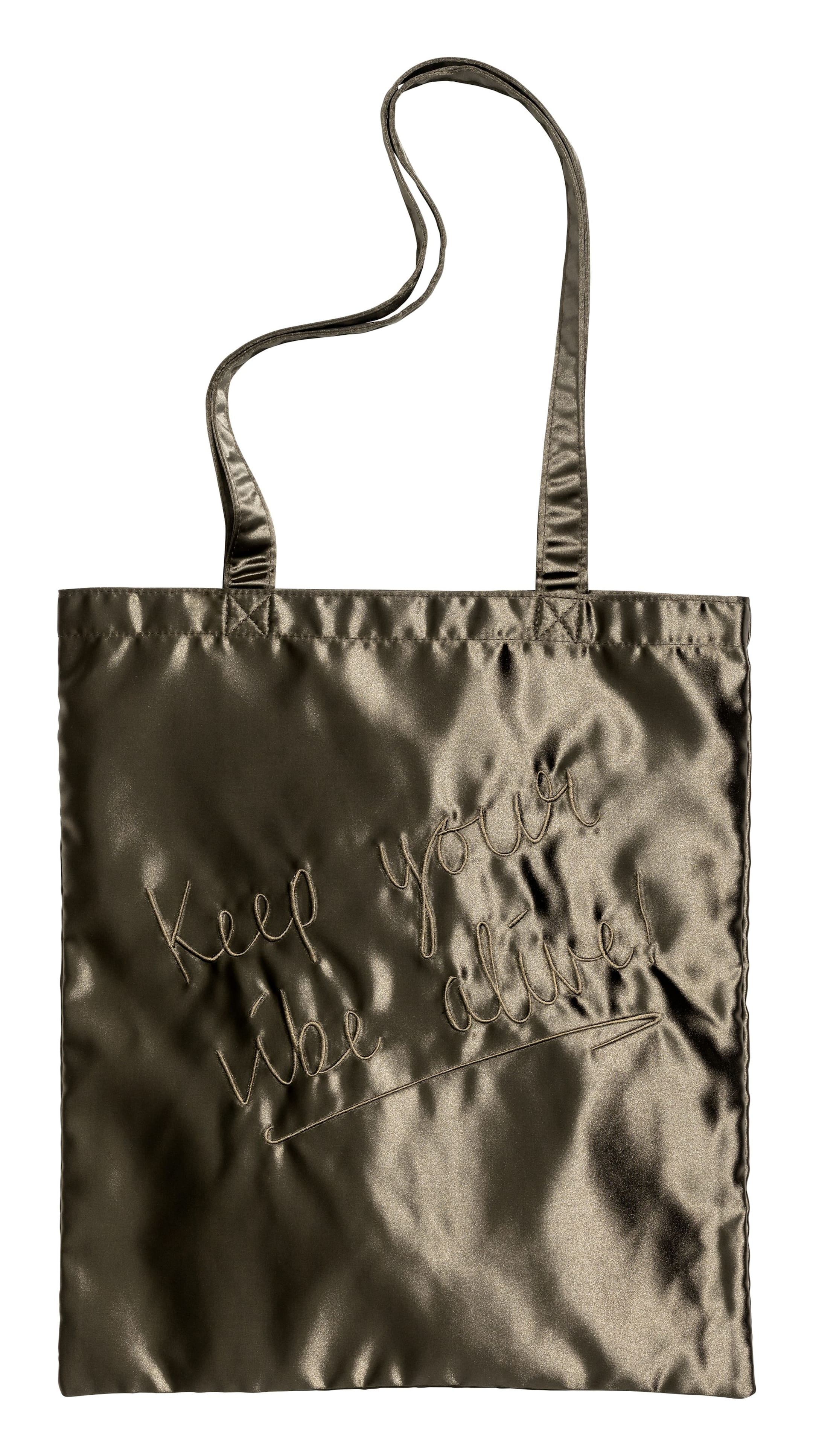 Ver imagen más grande: Bolsa shopper de satén - Marrón caqui - MUJER | H&M ES 1