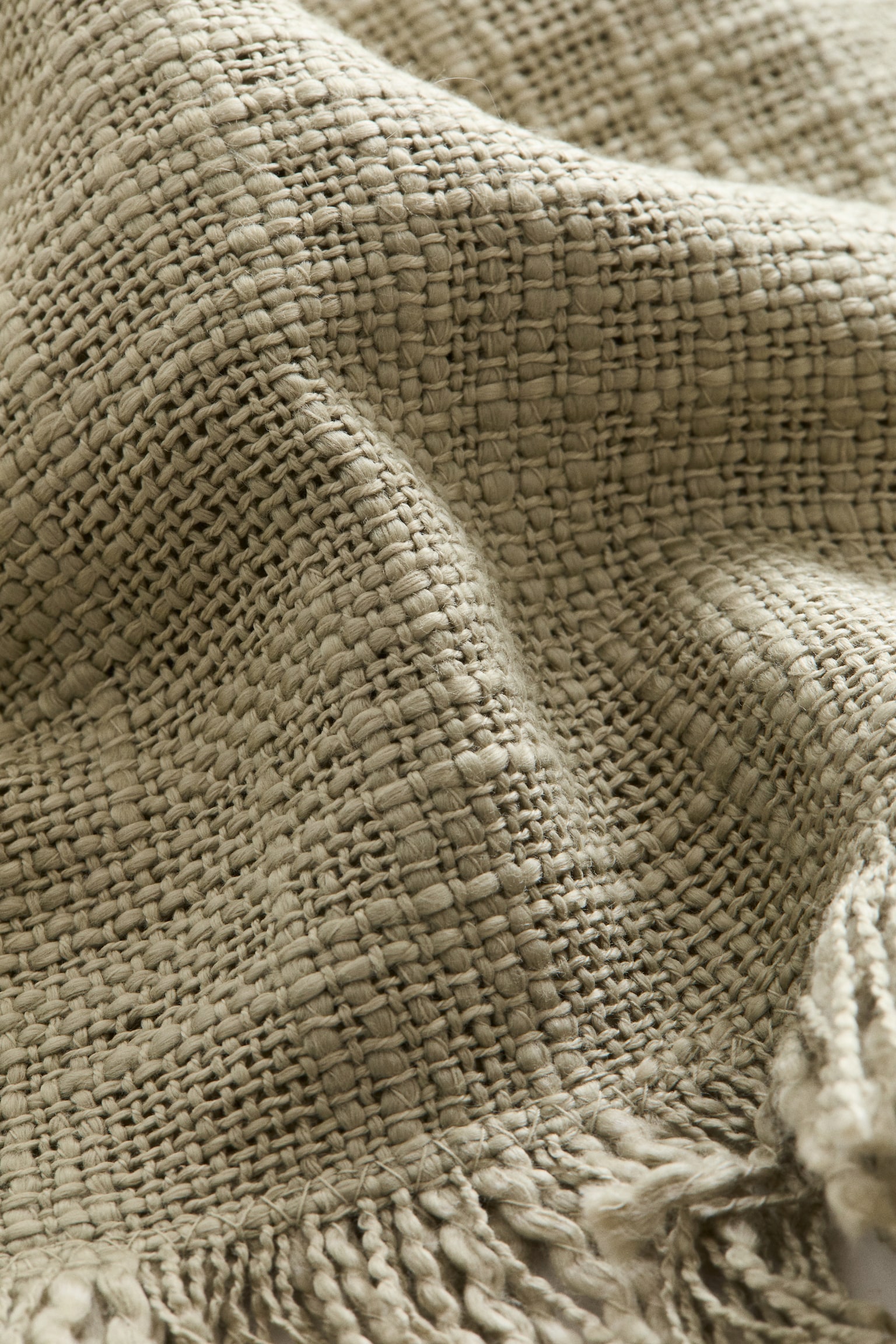 Slub weave cushion cover - Sage green/Light beige/Dusty orange/Bright blue - 3