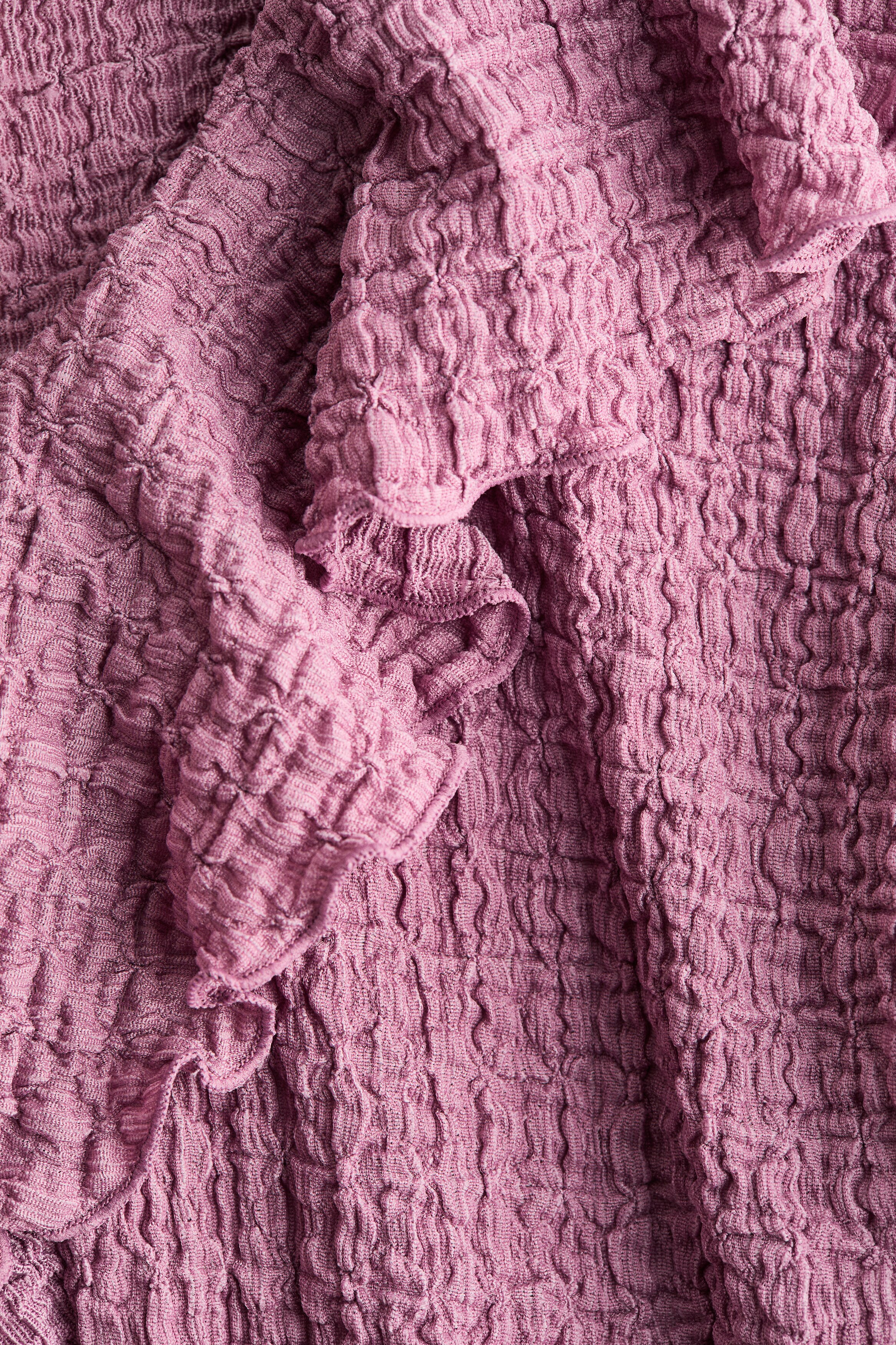 Frill-trimmed V-neck top