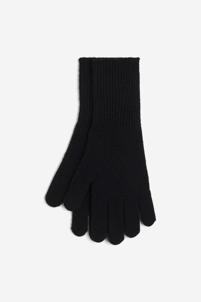 Handschuhe aus Kaschmirmix - Schwarz - 1