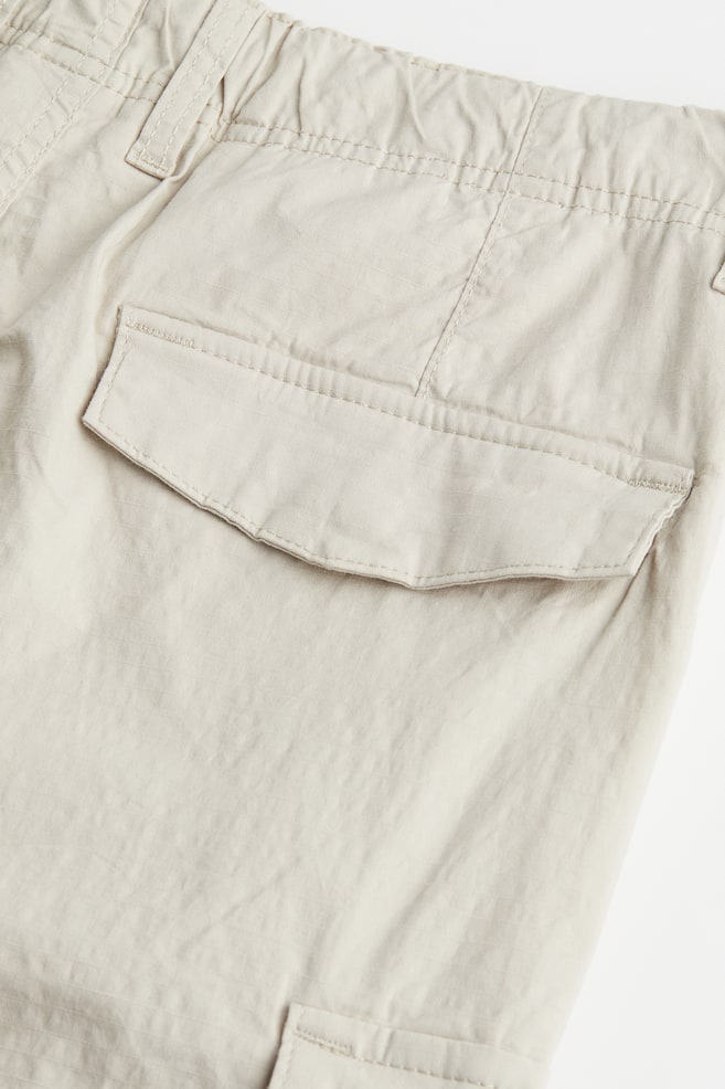 Pantalon cargo Regular Fit en tissu ripstop - Beige clair/Noir/Vert kaki/Vert kaki/motif/dc/dc/dc - 7