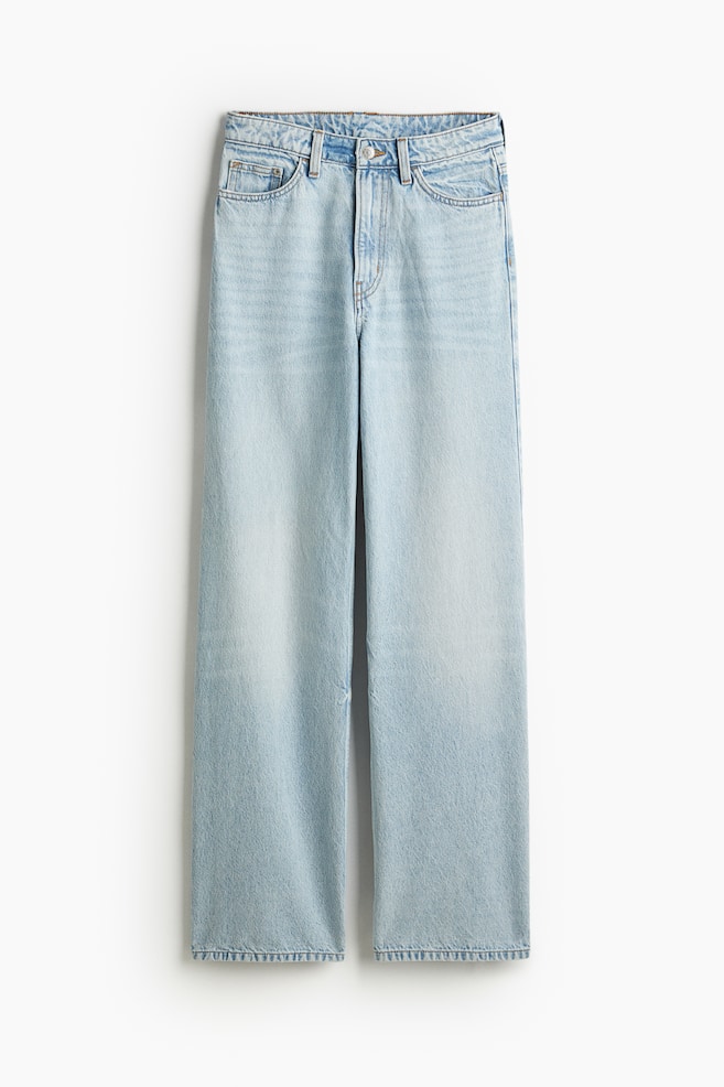 Wide High Waist Jeans - Light denim blue/Dark denim blue/Dark brown/Denim blue/Dark denim blue/Dark denim blue/Dark denim blue/Denim blue/Dark denim blue/Navy denim blue/Denim blue/Denim blue/Denim grey/Light denim blue/Light denim blue/Washed black/Denim blue/White/Black/Light denim blue/Light denim blue/White/Black/Light denim blue/Light denim blue - 1