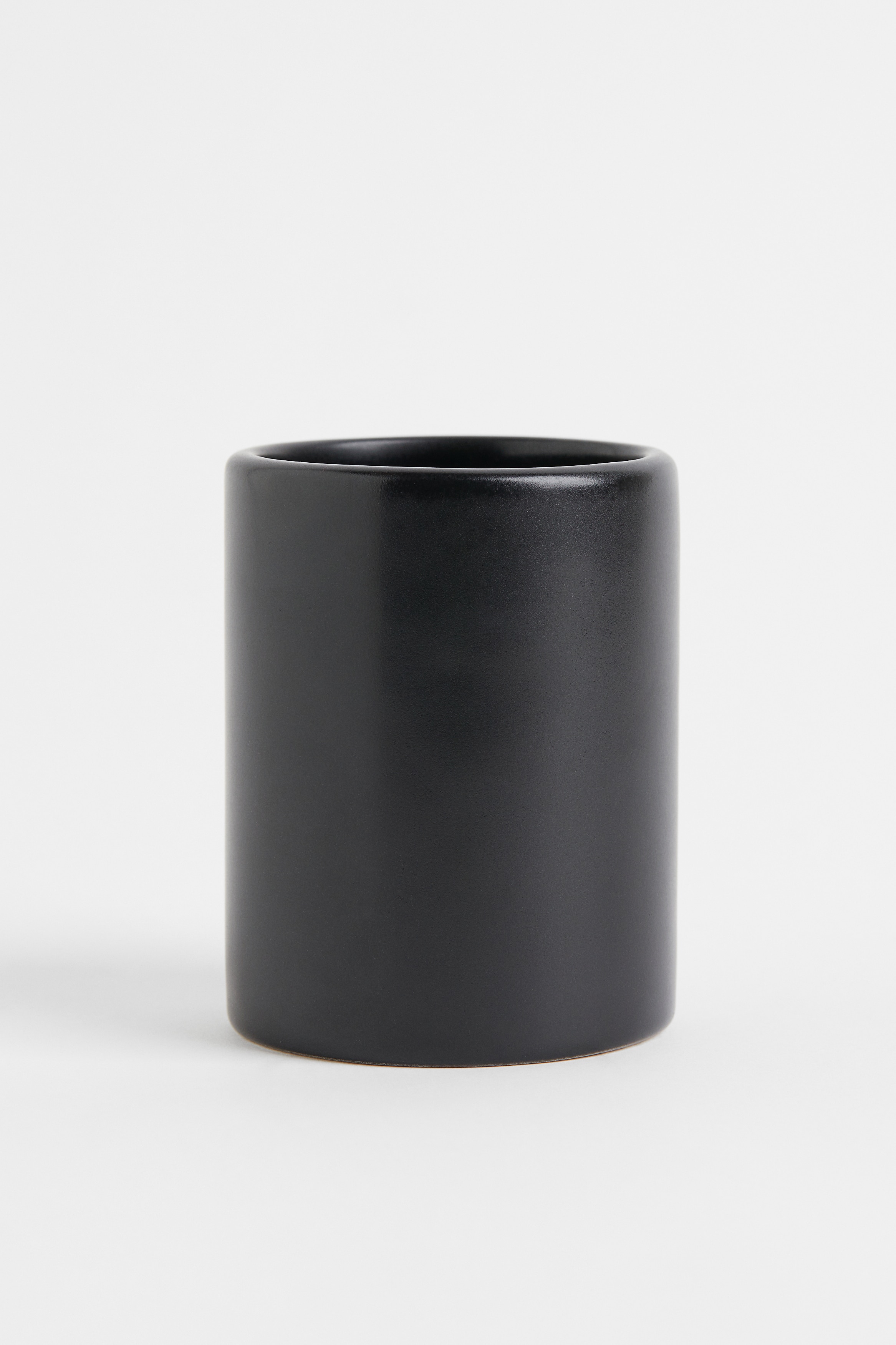 Earthenware Toothbrush Mug - Black