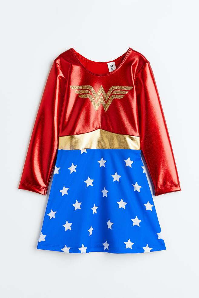 Udklædningsdragt med trykt motiv - Rød/Wonder Woman - 1