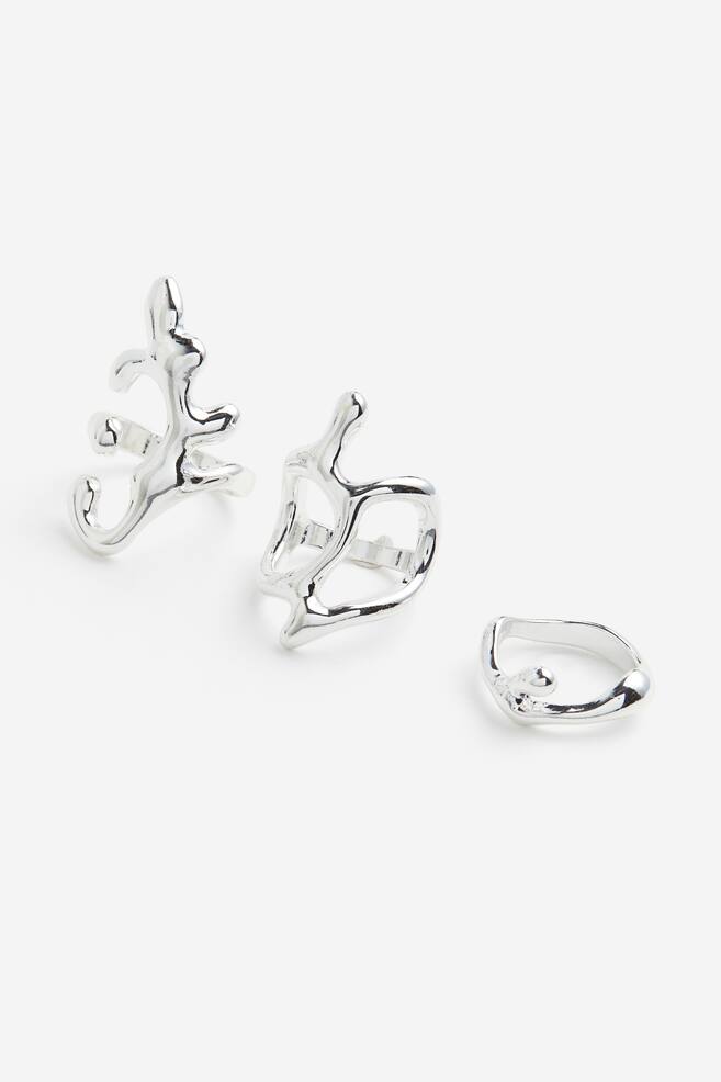 3-pack rings - Silver-coloured - 1