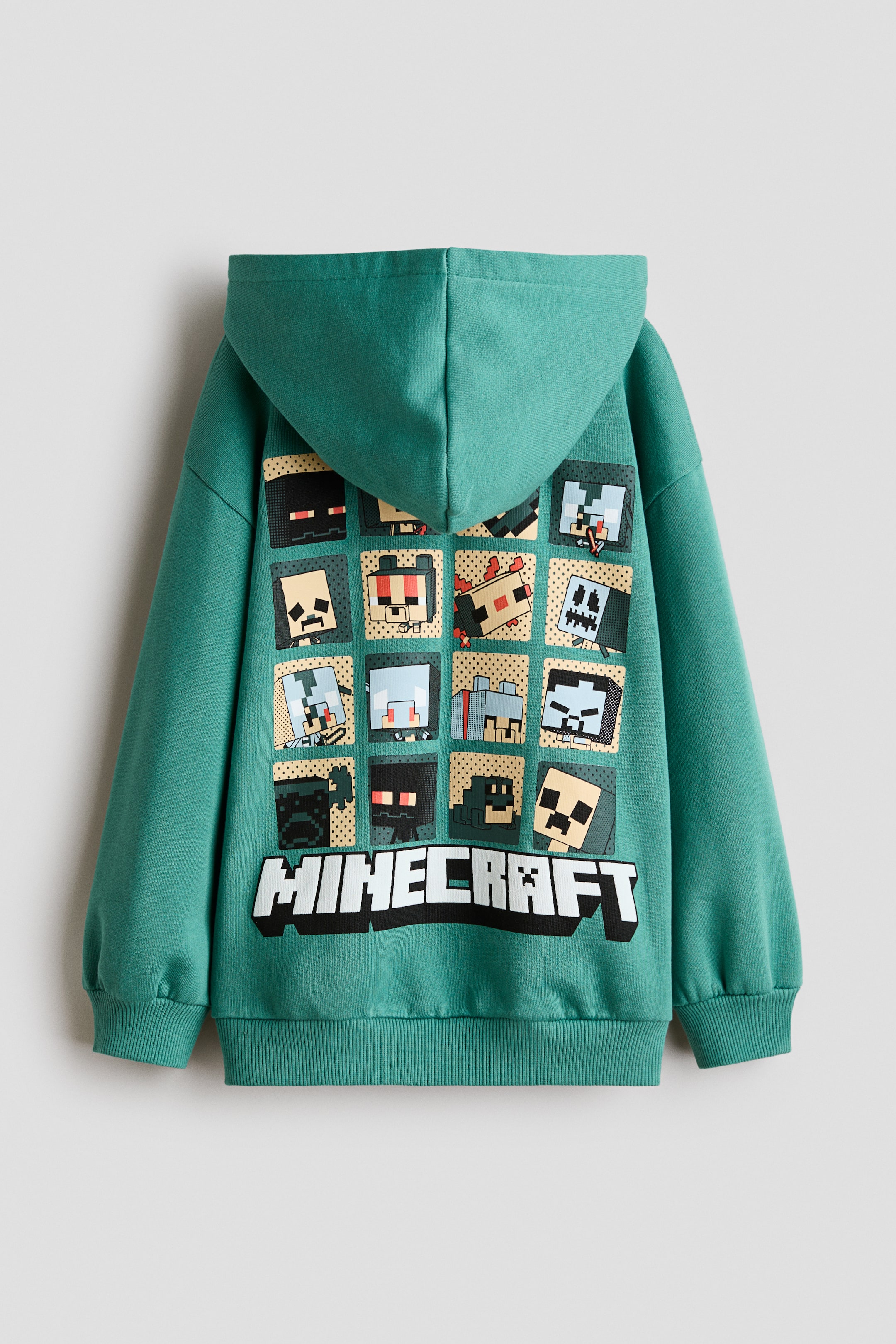 Print-Motif Brushed-Inside Hoodie