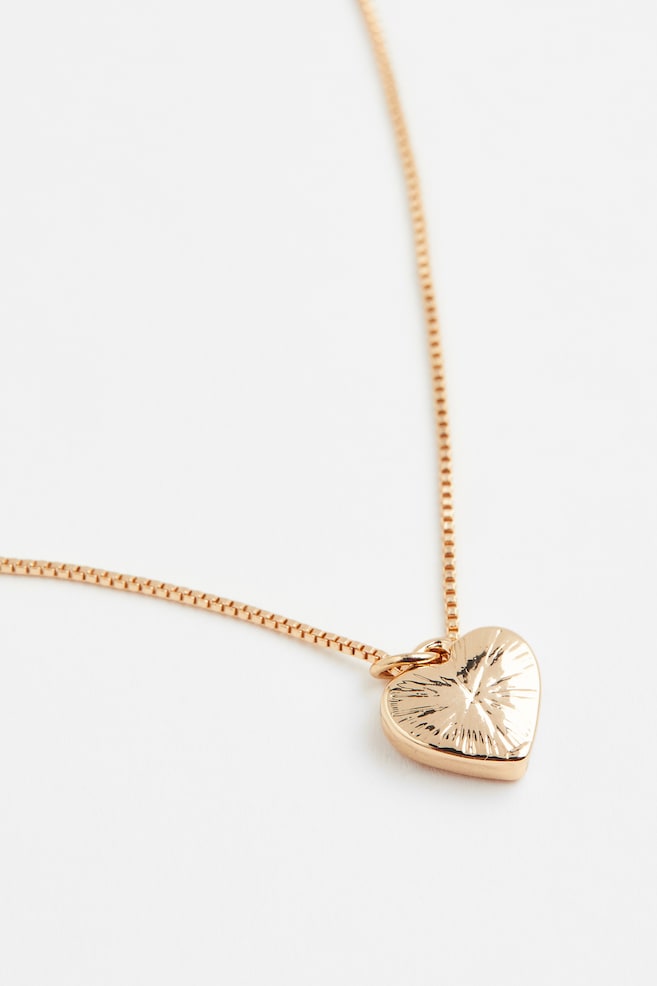 Pendant necklace - Gold-coloured/Heart/Gold-coloured/Heart - 3