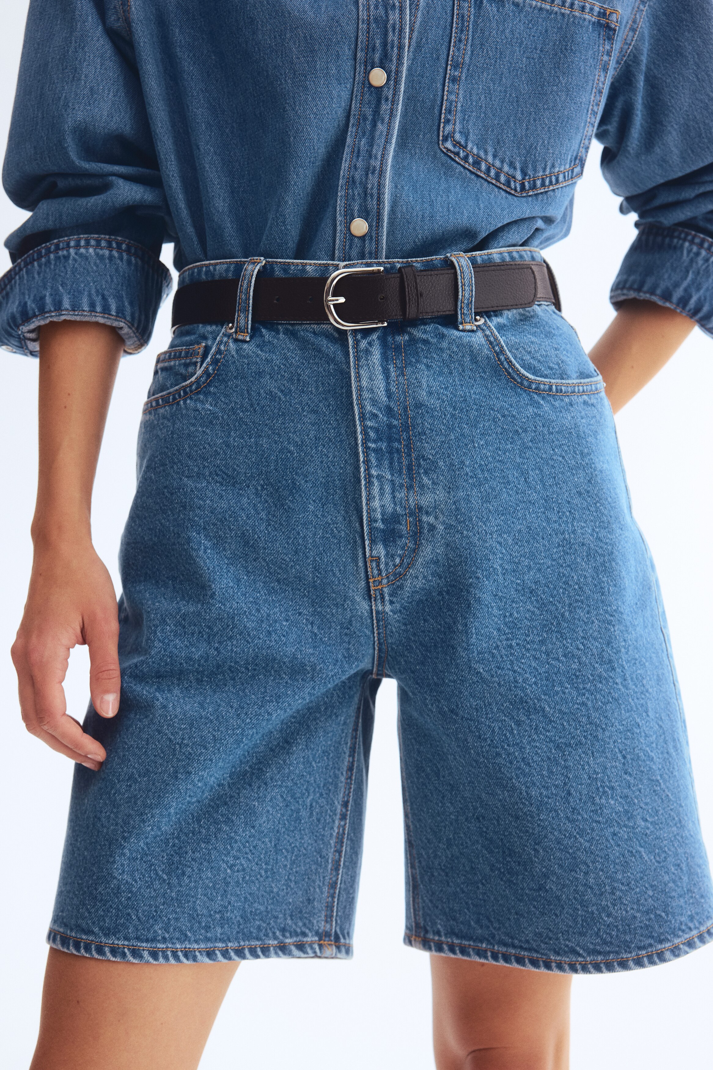Denim Bermuda shorts