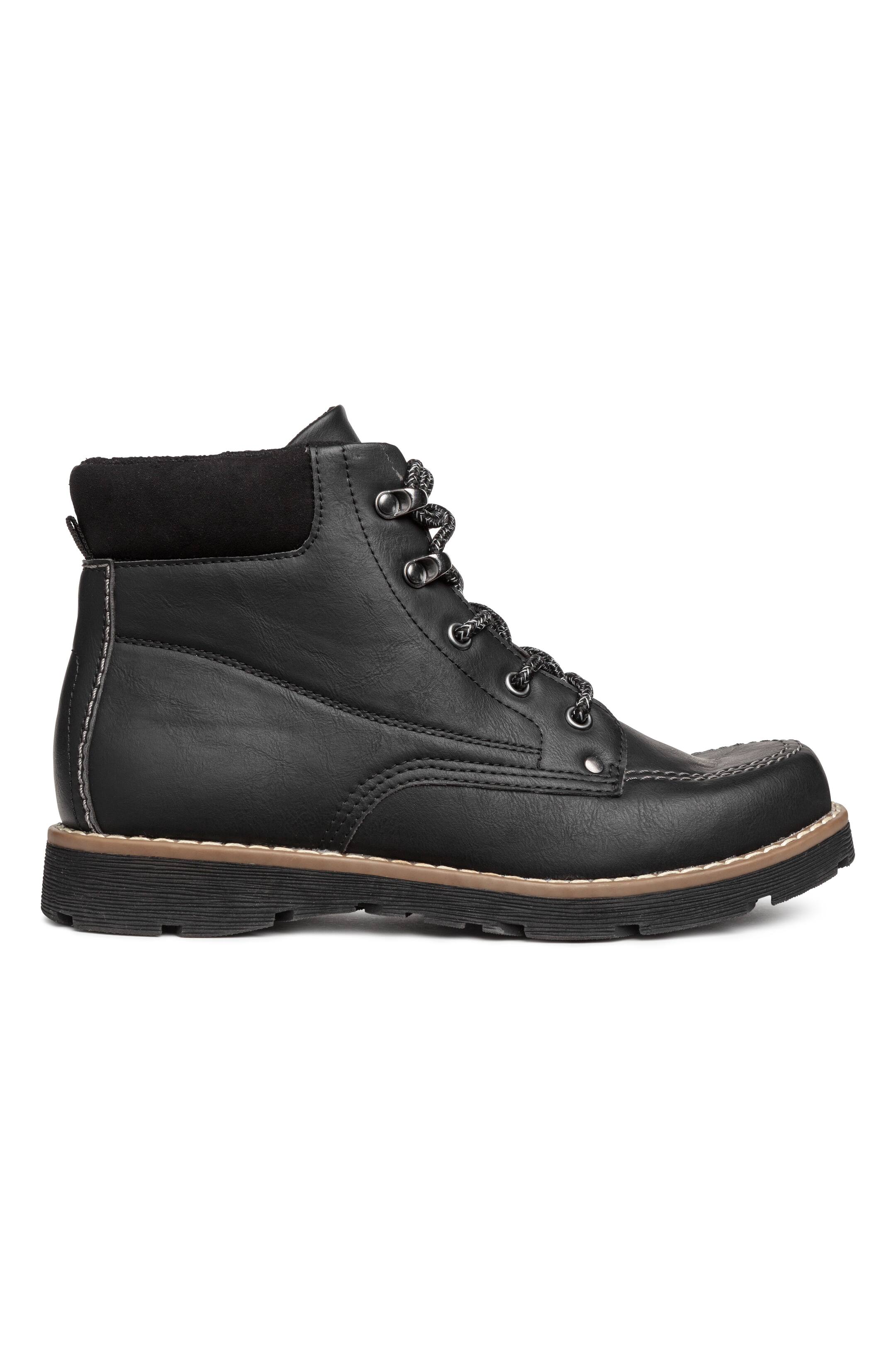 View larger image: Fleece-lined boots - Black - Kids | H&M GB 1