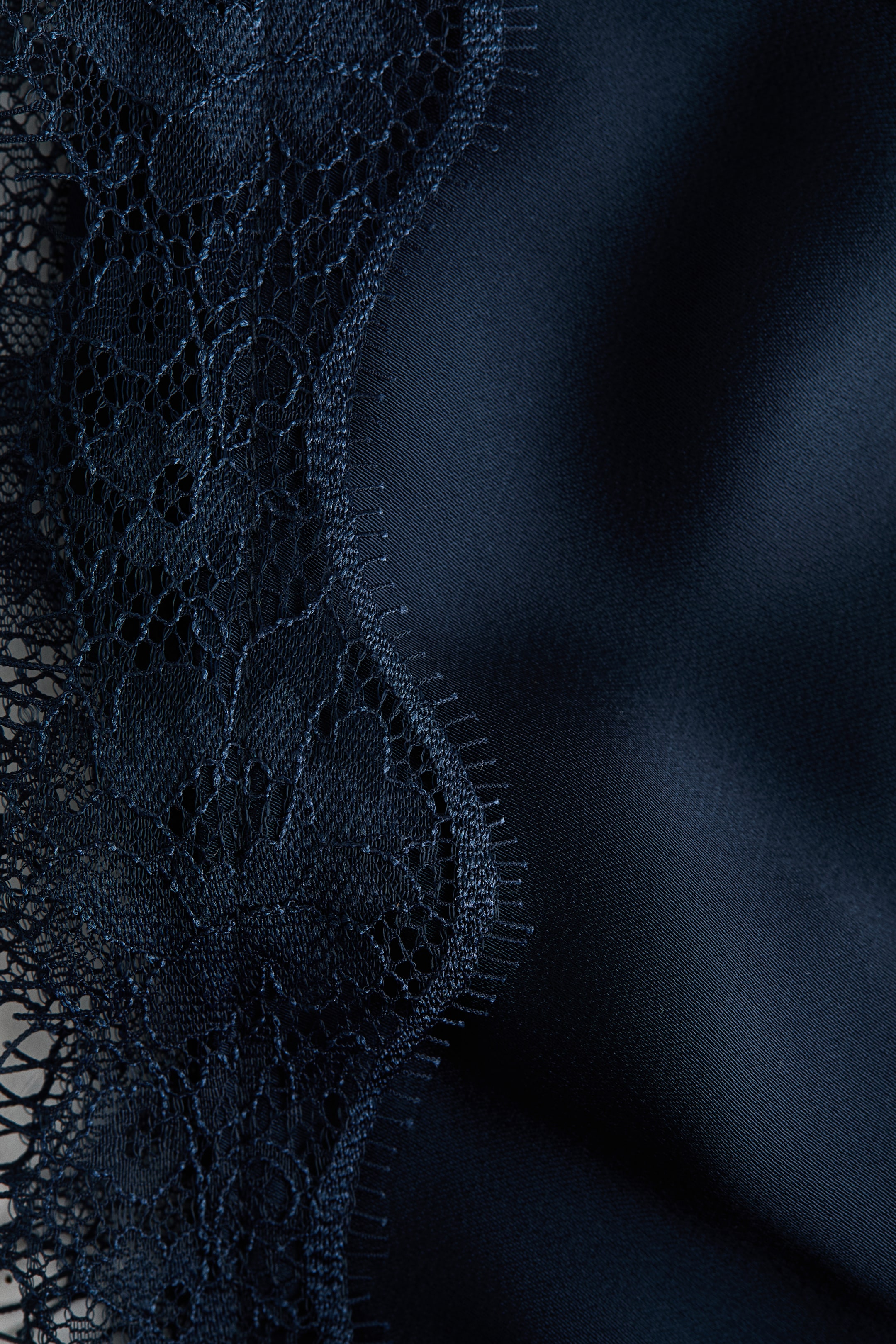 Lace-Trimmed Open-Back Dress