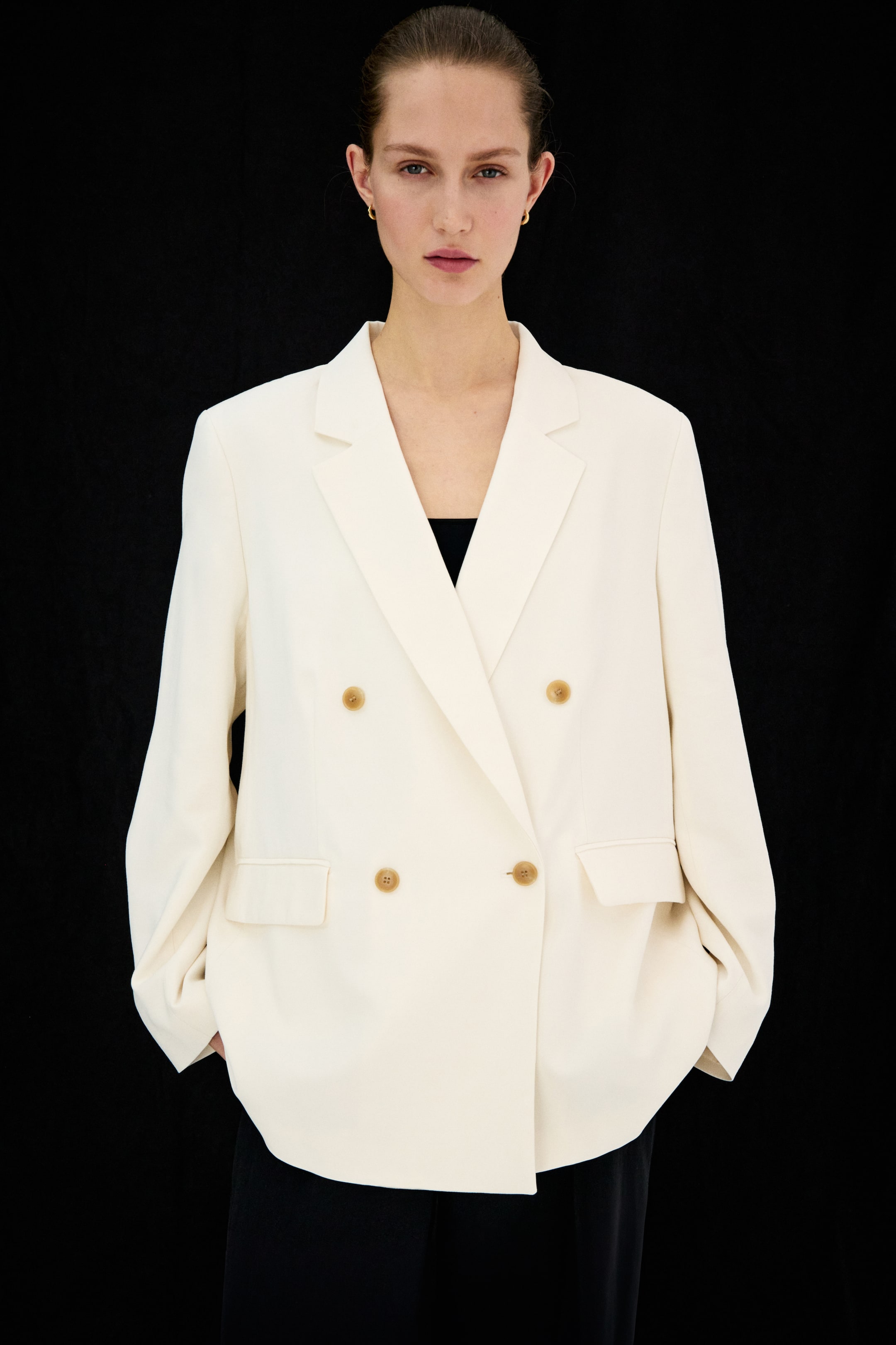 Женские пиджаки H&M Double-Breasted Blazer — фото 4