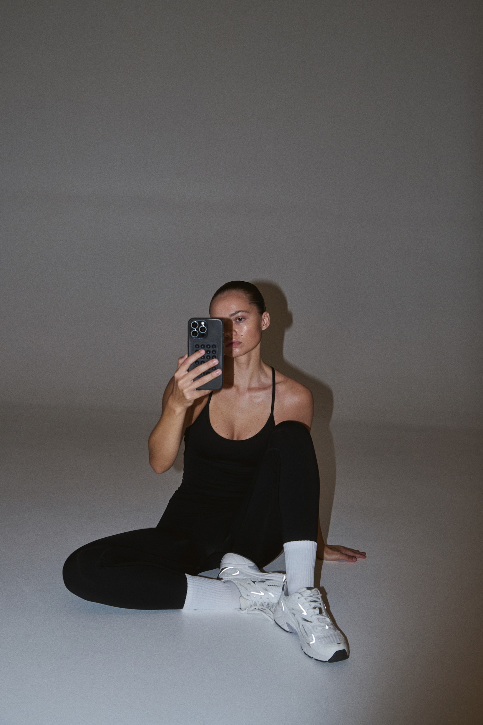 Seamless Sports top with DryMove™ - Black/Brown/Dark grey/Light turquoise - 6