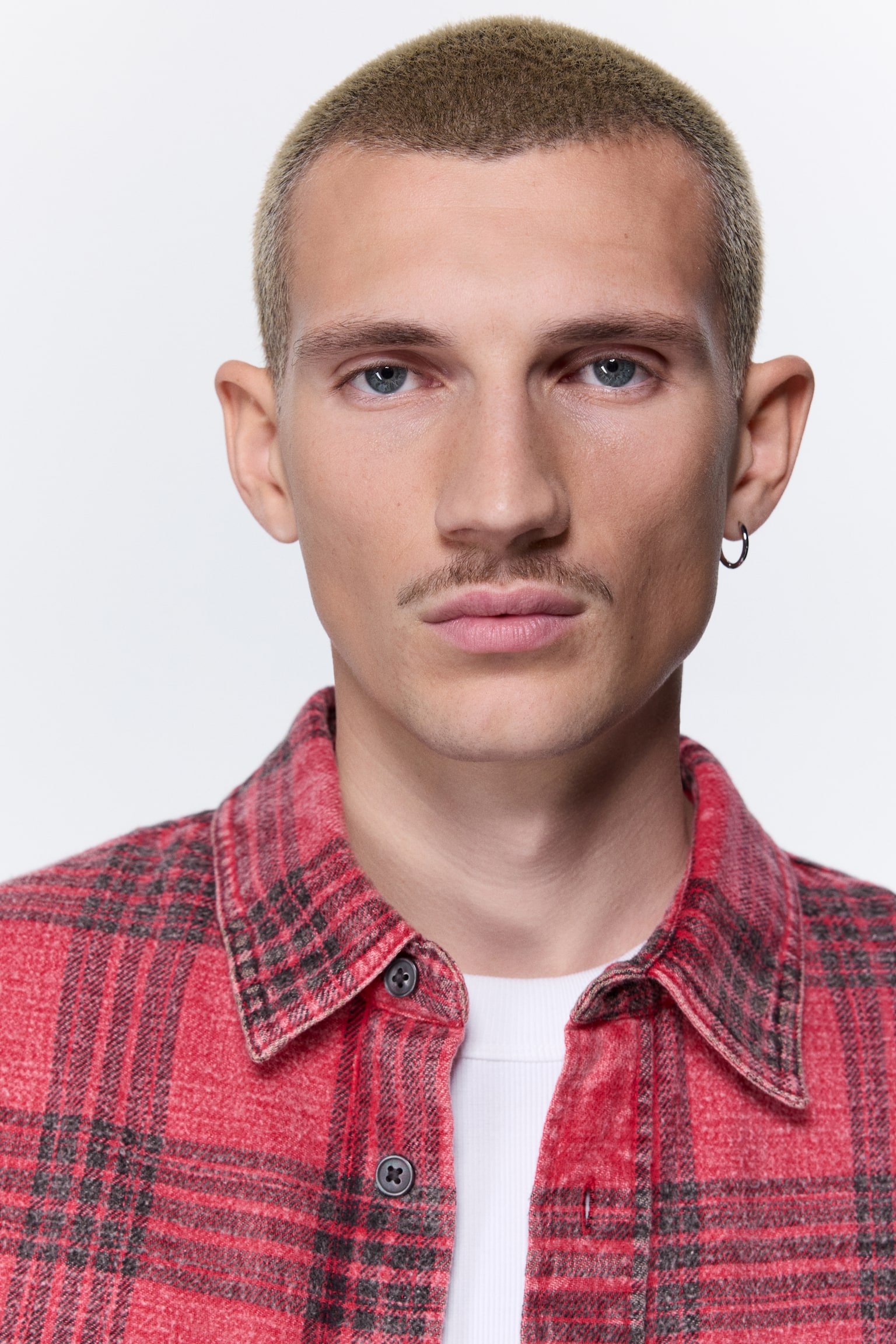 Relaxed Fit Cotton shirt - Red/Checked/Blue/Checked - 6