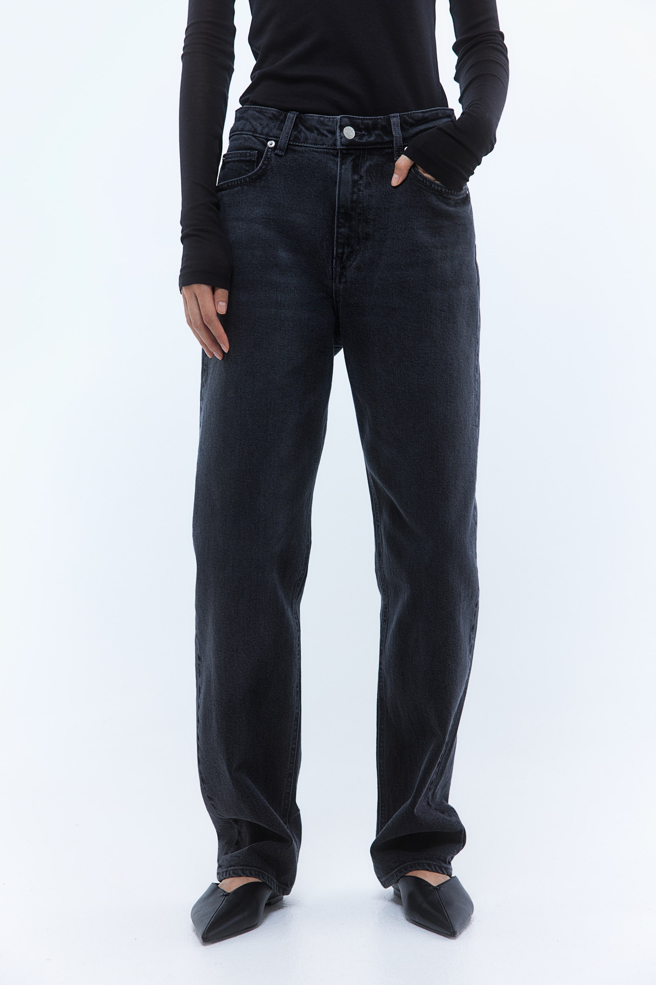 Tapered jeans - Black - Ladies | H&M GB 3