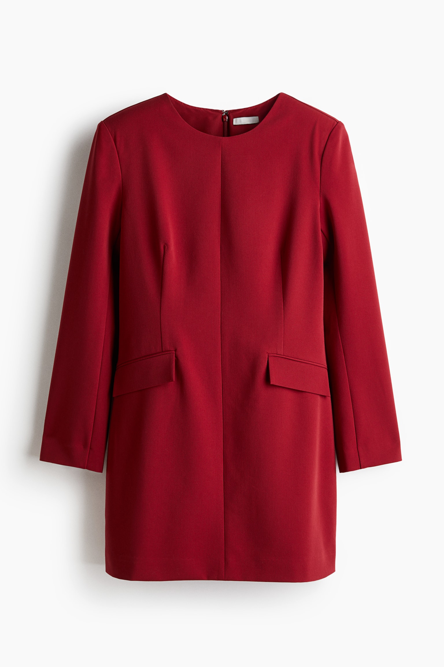 Krátke šaty - Tmavočervená/Burgundská červená/Čierna/leopardí vzor/Čierna - 1