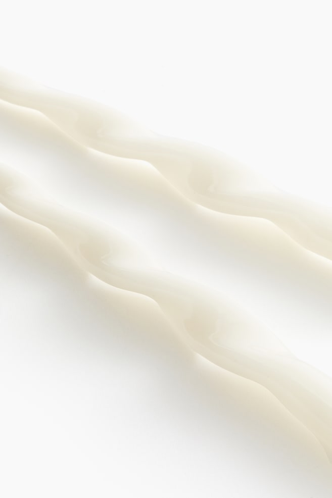2-pack spiral taper candles - White - 2