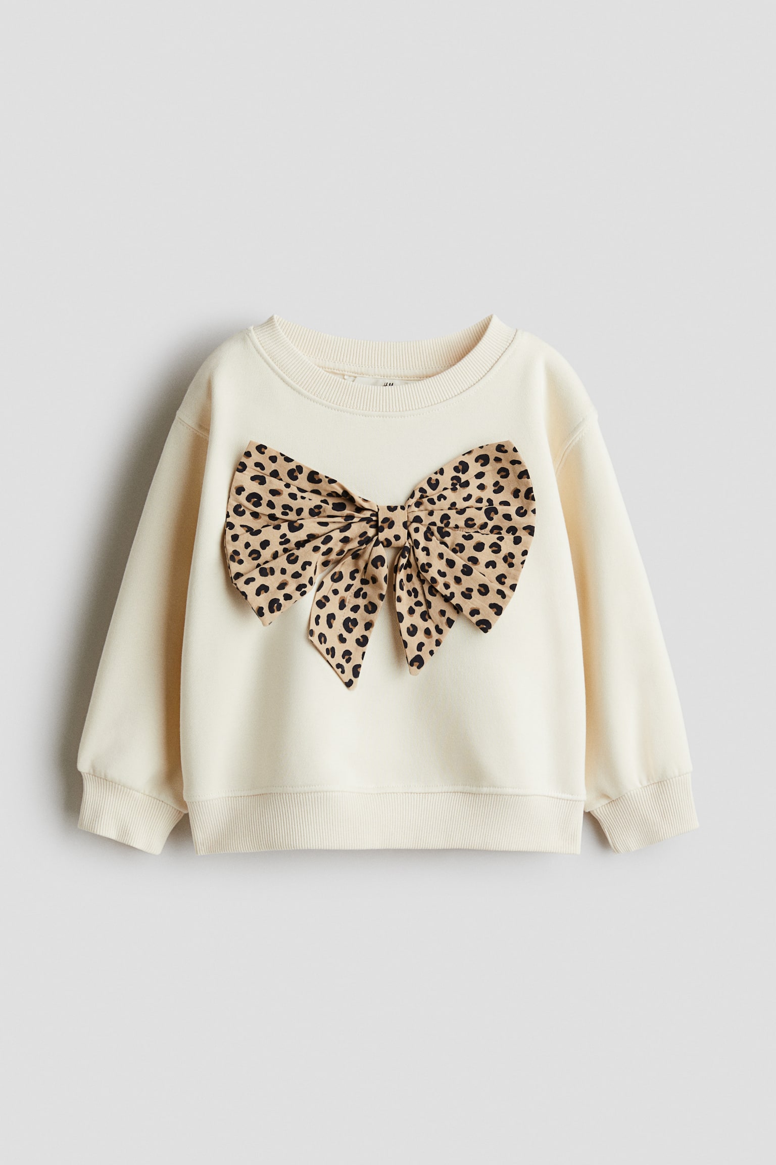 Детский свитшот H&M Bow-Detail, цвет: Светлый бежевый — фото 1