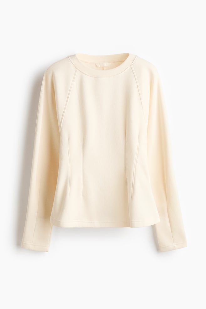 Sudadera entallada - Crema/Beige/Topo oscuro - 1