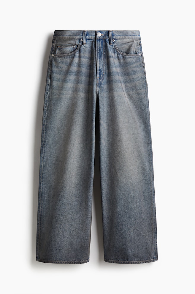 Wide High Jeans - Denimblauw - 1
