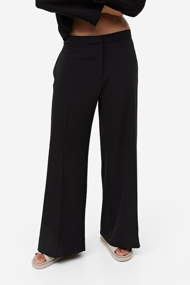 Wide tailored trousers - Black/Beige/Light beige/Bright blue - 6