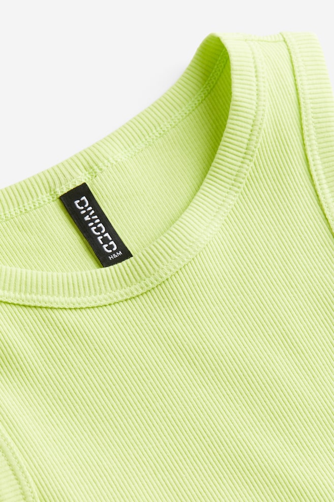 Ribbed vest top - Lime green - 4