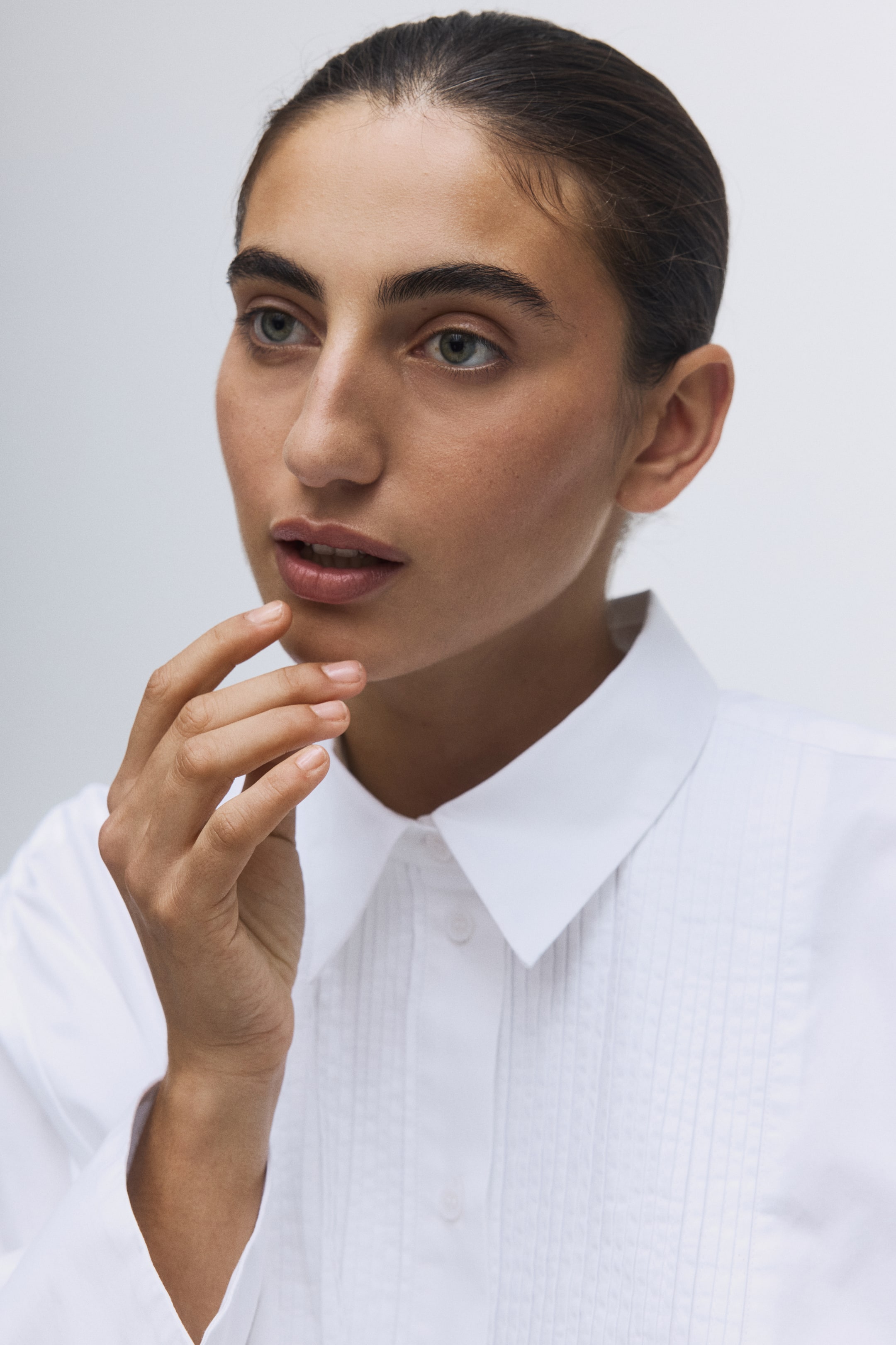 View larger image: Oversized tuxedo shirt - White | H&M GB 2