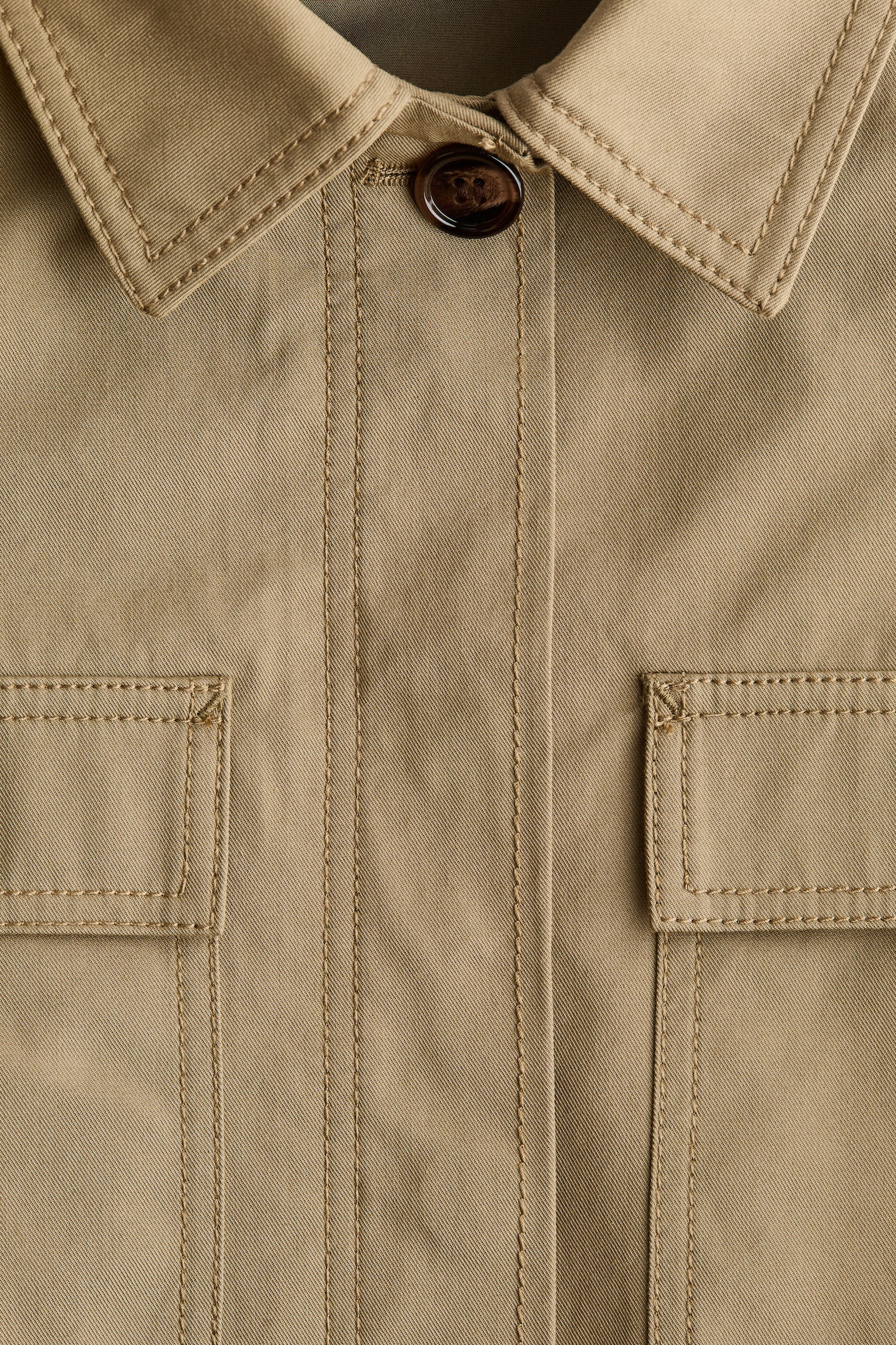 Cotton twill jacket - Khaki green - 6