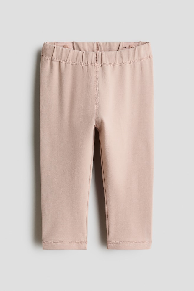 Pima Cotton Leggings - Light dusty pink/Light blue/Brown/Light beige - 1