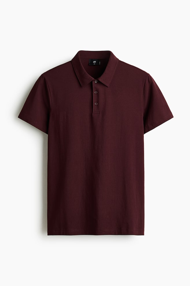 Slim Fit Polo Shirt - Burgundy/Black/Navy blue/Khaki green/Orange/Light blue - 1