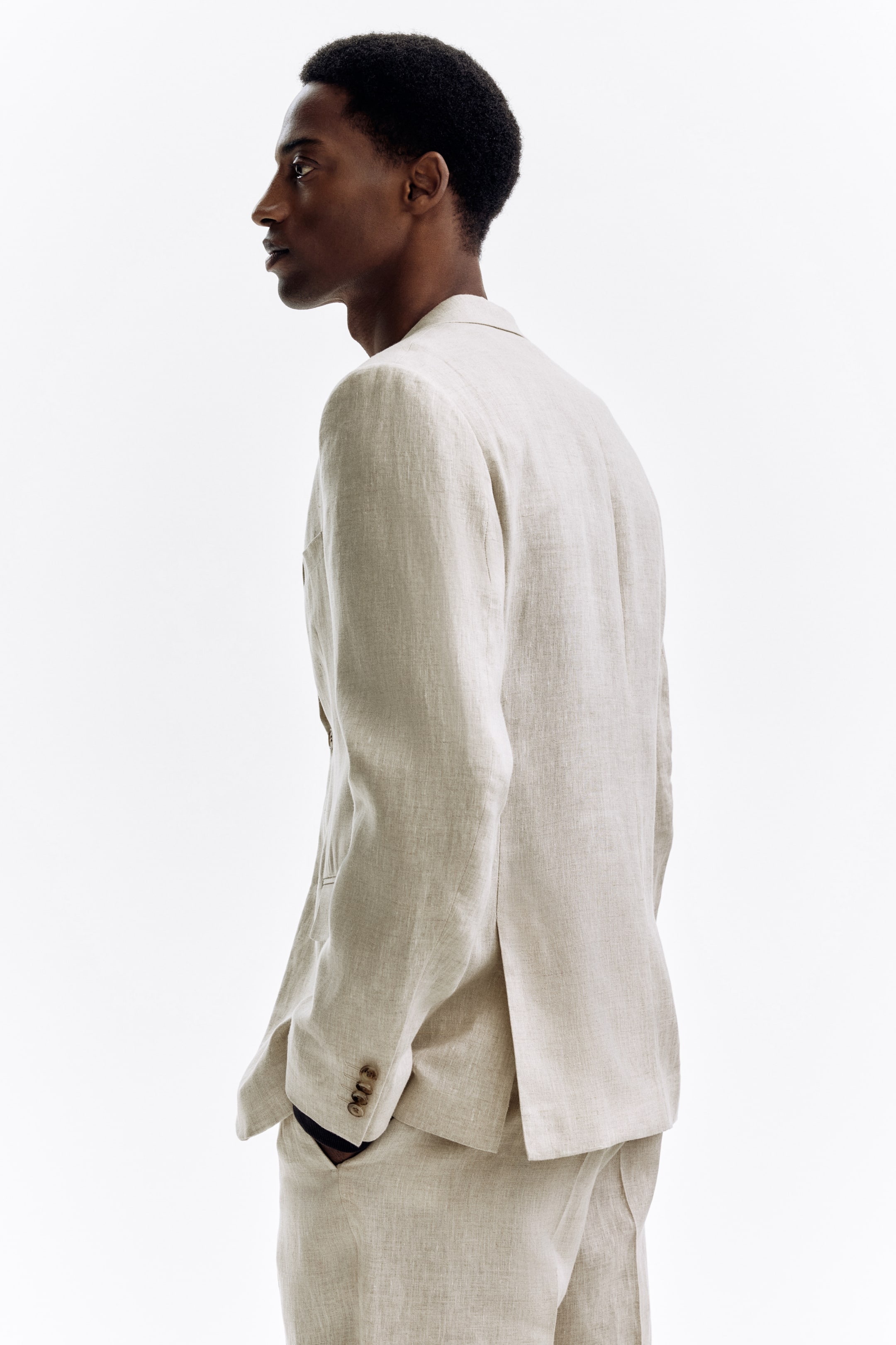 Slim Fit Linen Jacket