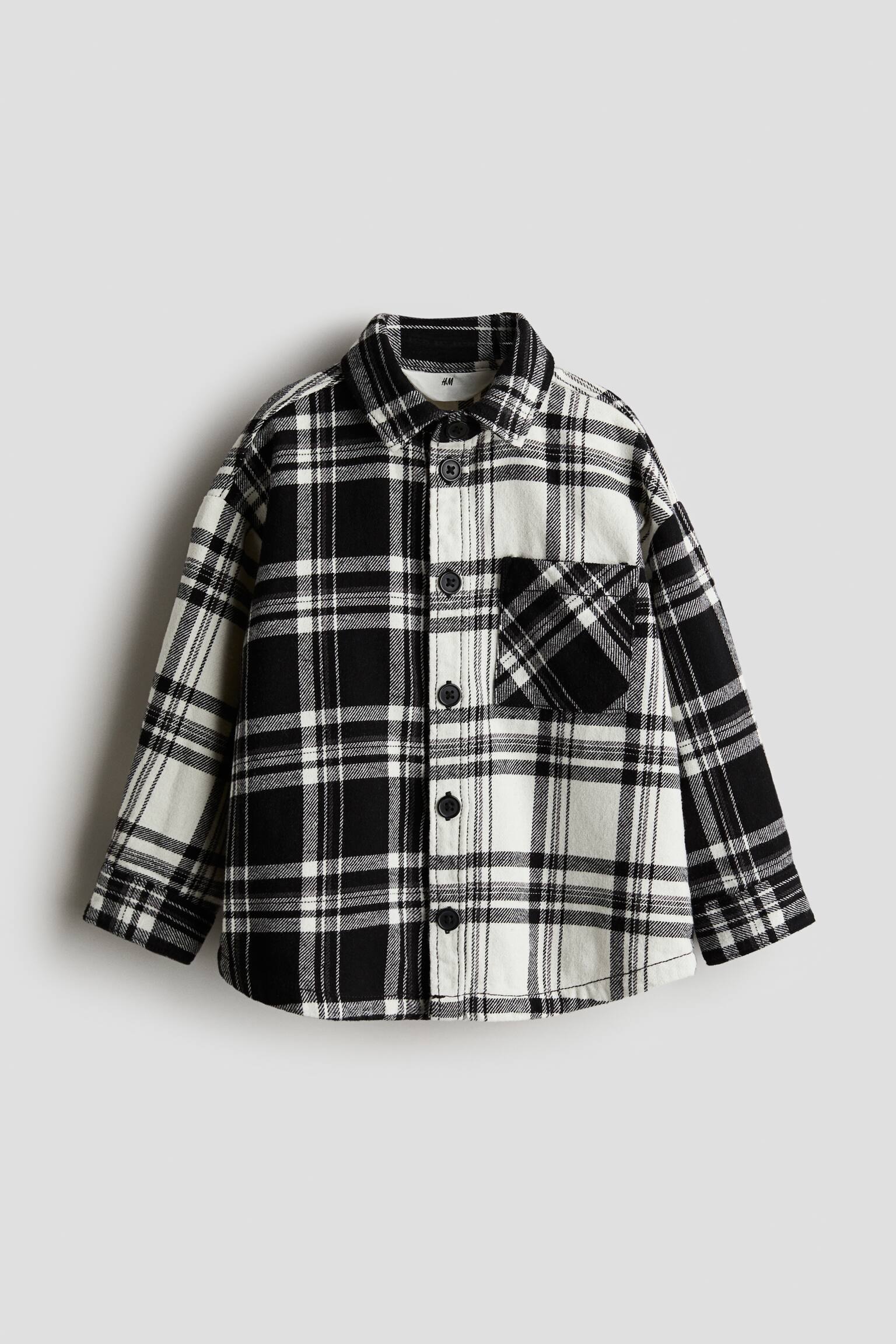 Flannel Shirt - Black/White check - 1