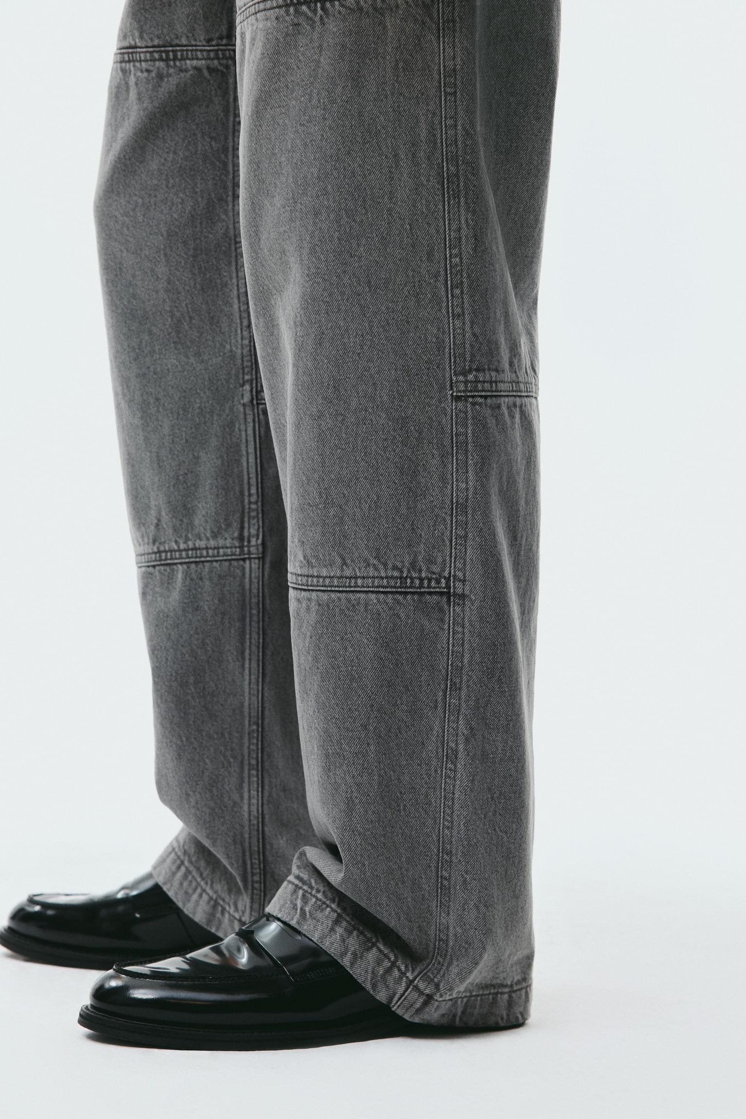 Loose Fit Worker jeans - Grey/Denim blue - 3