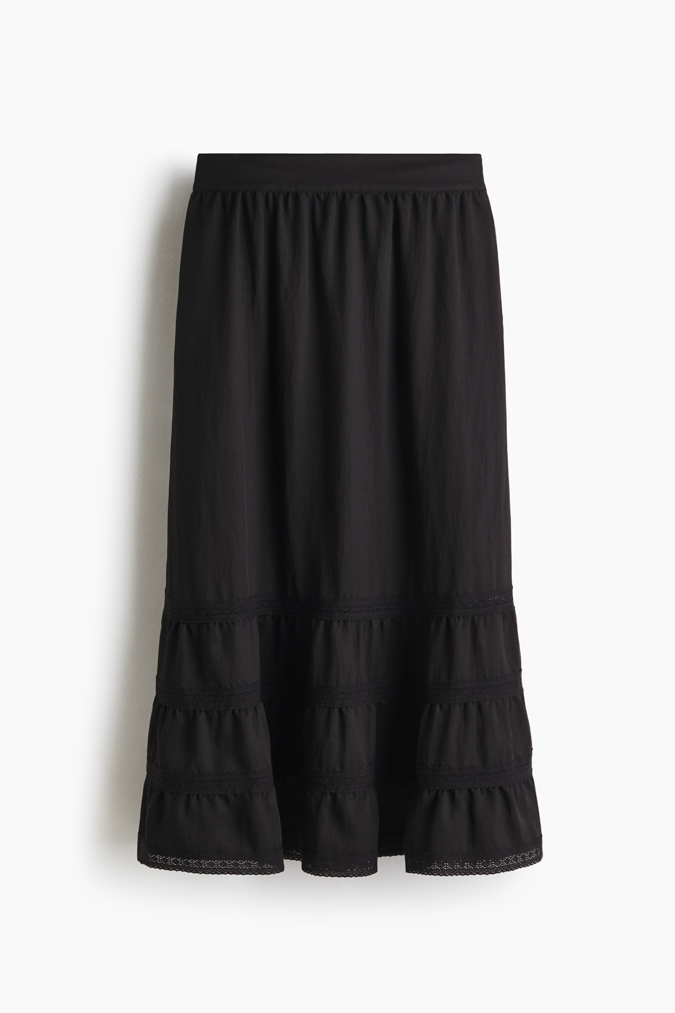 Xem ảnh lớn hơn: Chân váy đáp ren - Màu đen - Ladies | H&M VN 5