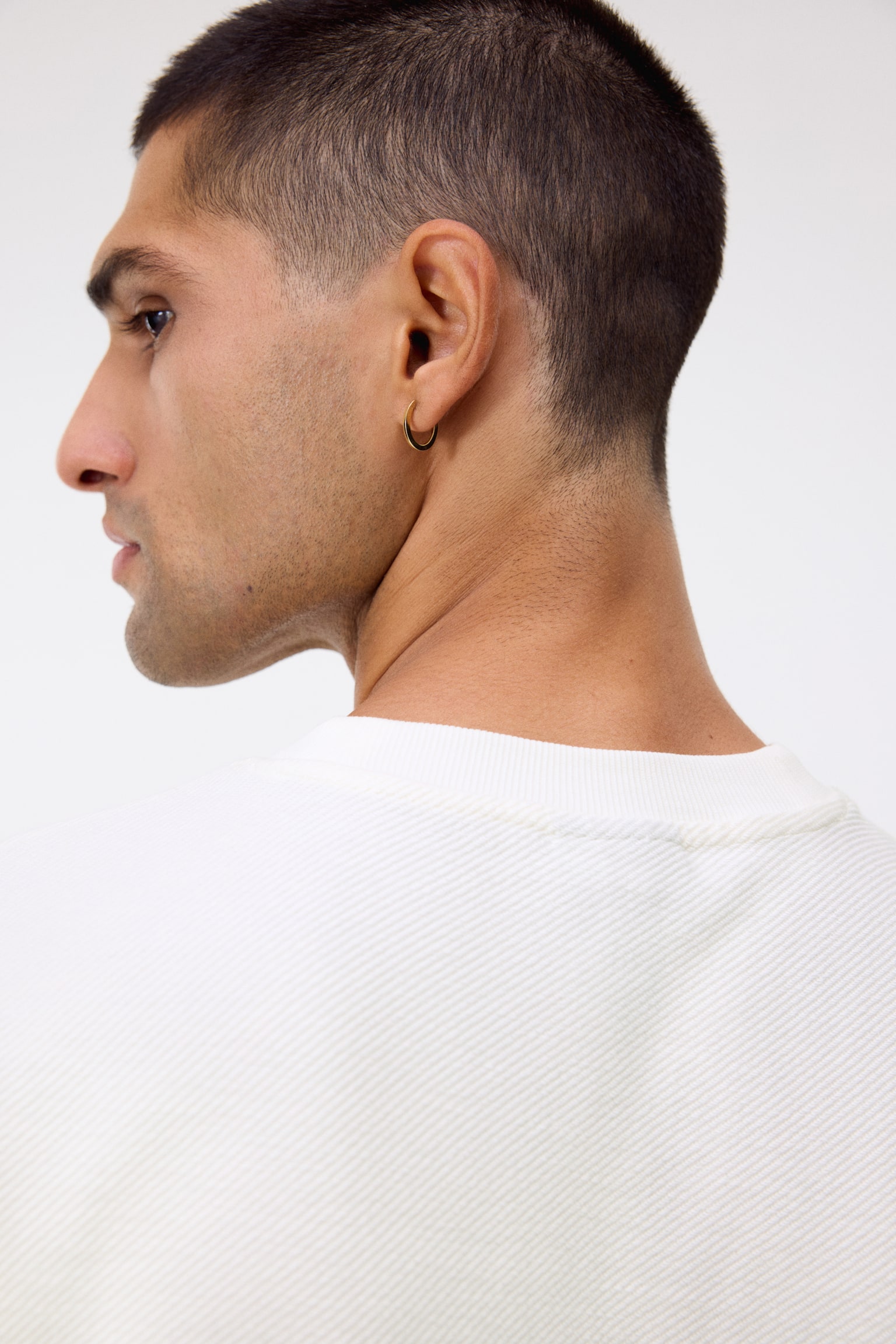 加大碼棉質T恤 - 白色/咖啡色/黑色 - 3