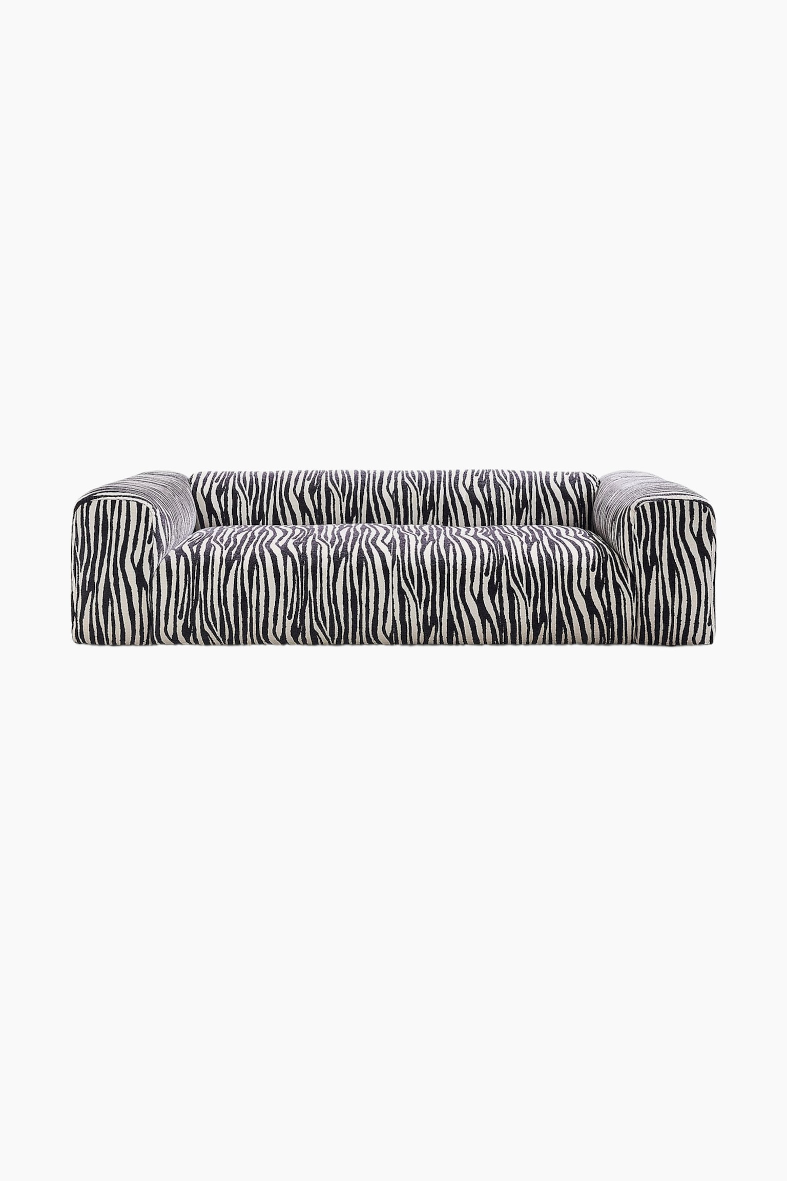 Sofa Wenju 3-osobowa - Zebra/Offwhite/Morelowy Róż/Brązowy - 1